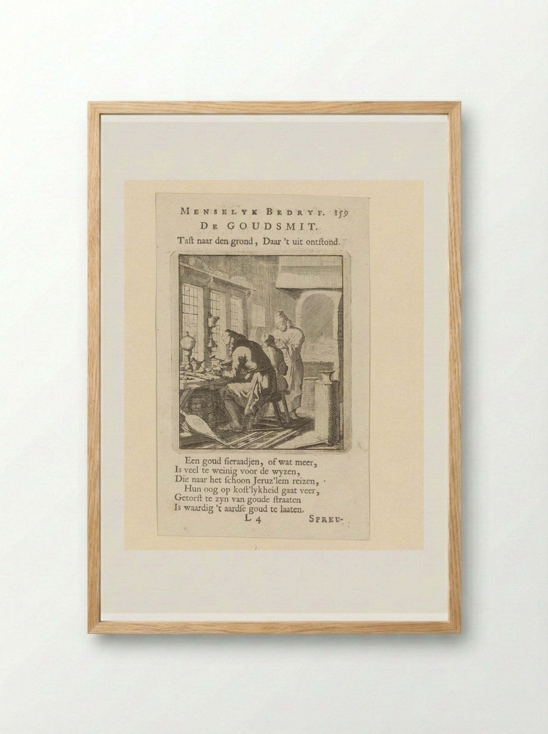 De Goudsmit - Cornelis van der Sys - Framed Print Wood