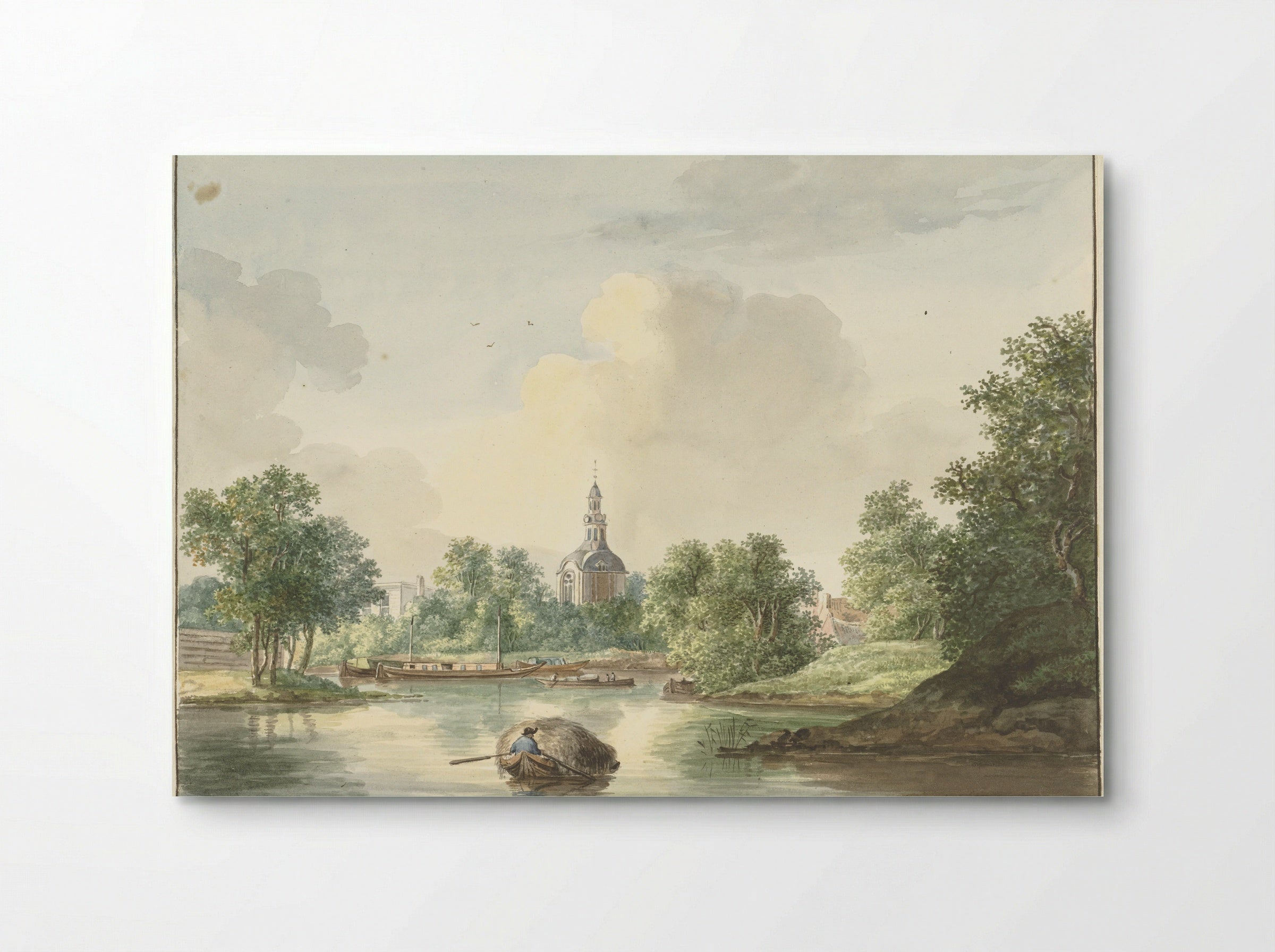 De Hogerwoerdse Poort te Leiden vanaf de Singel gezien - Pieter Gerardus van Os - Poster