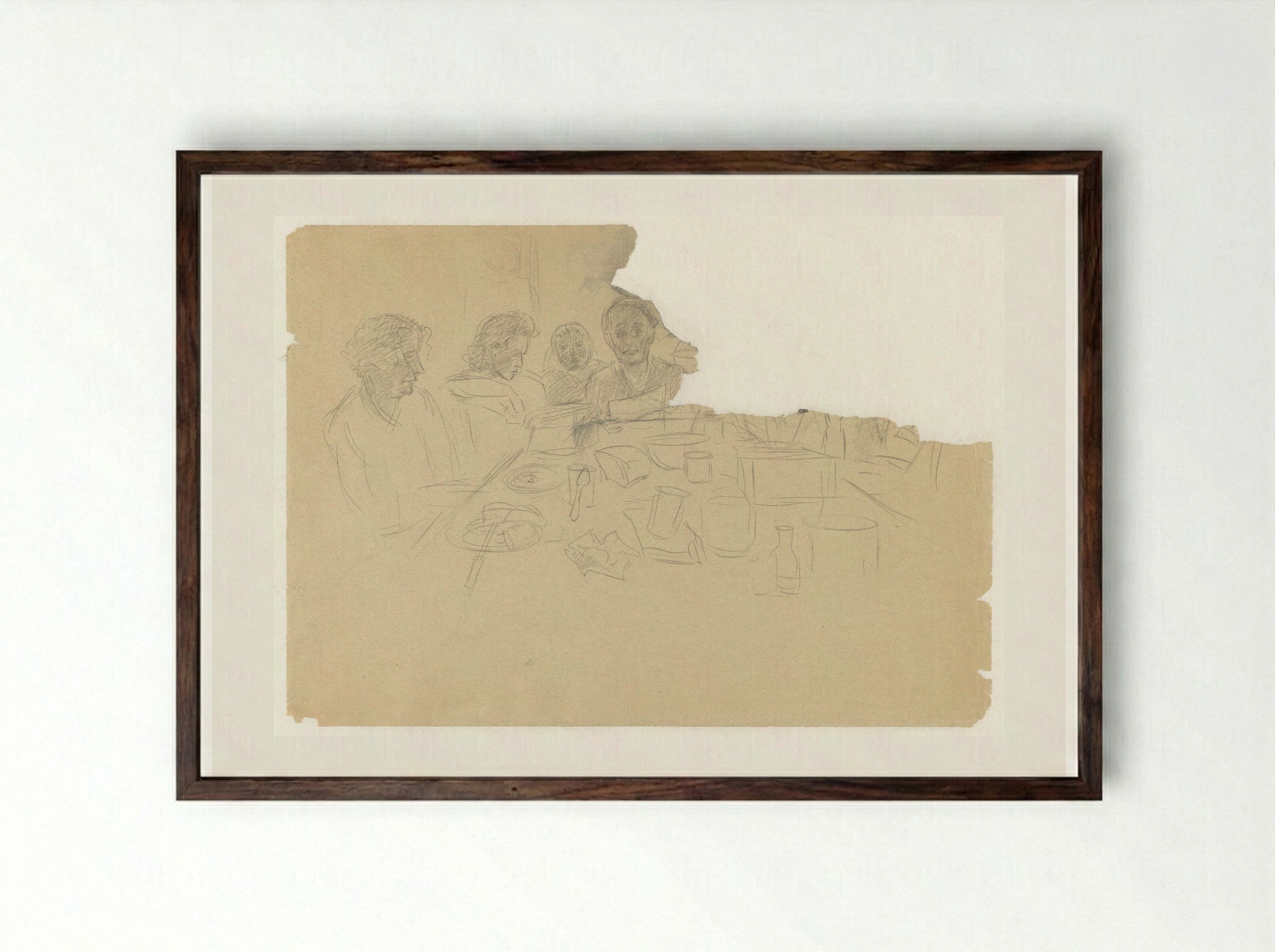 De Hollandse tafel - Aat Breur-Hibma - Framed Print Dark Wood