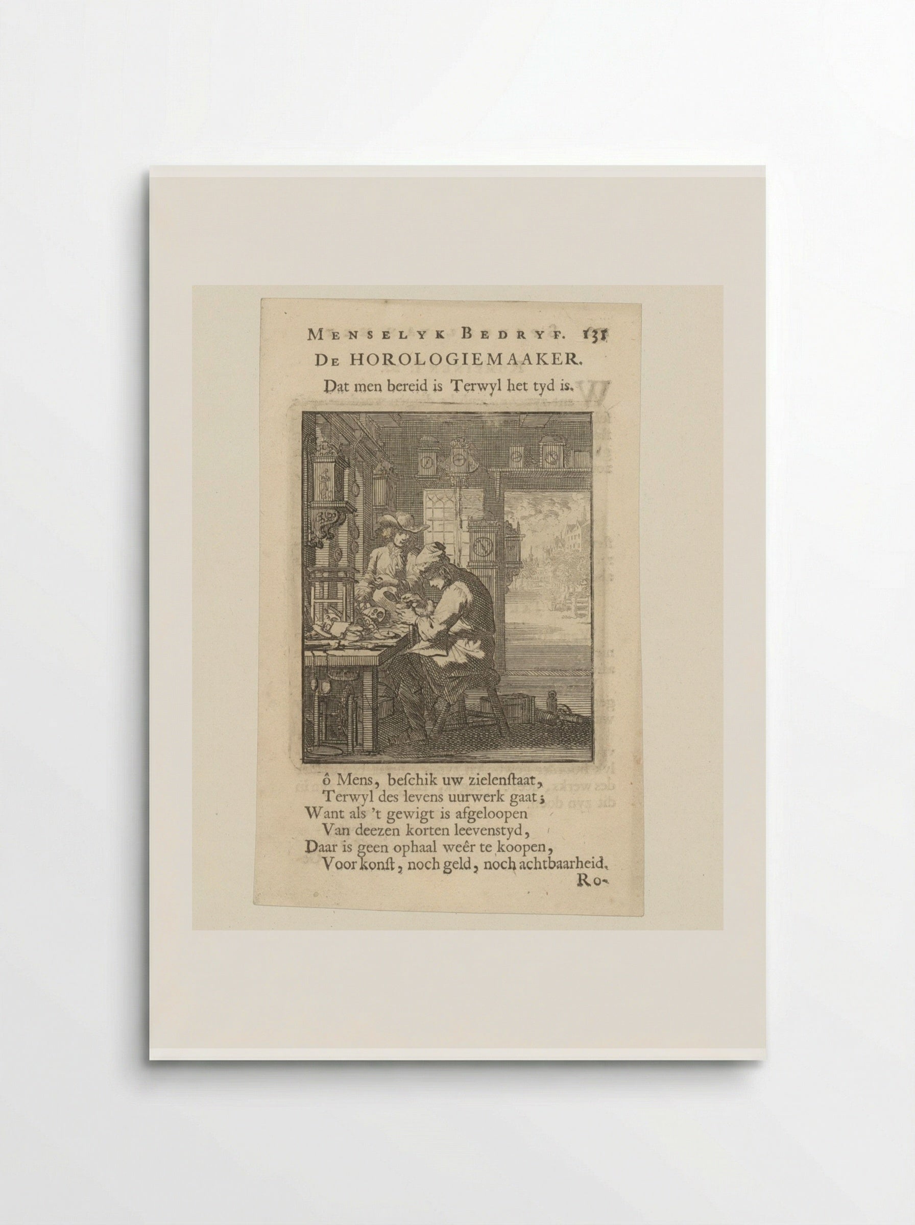 De Horologiemaaker (The Clockmaker) - Cornelis van der Sys - Poster