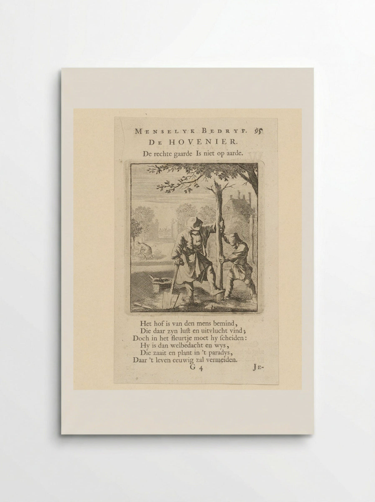 De Hovenier - Jan Luyken - Poster