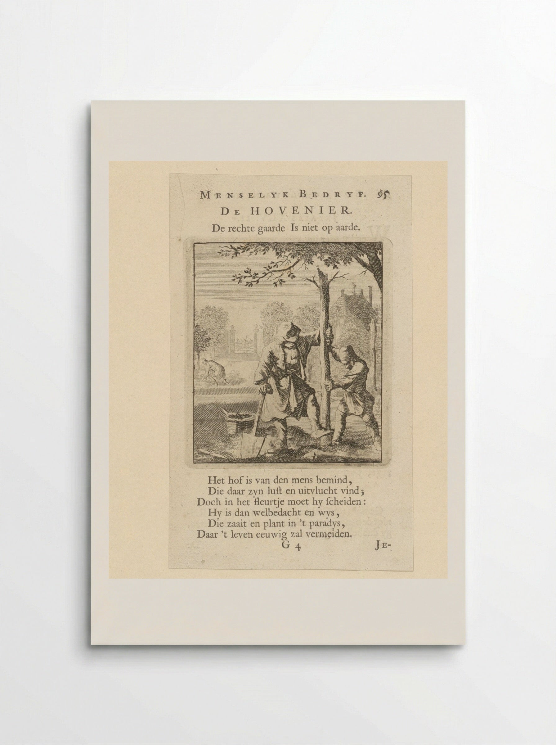 De Hovenier - Jan Luyken - Poster