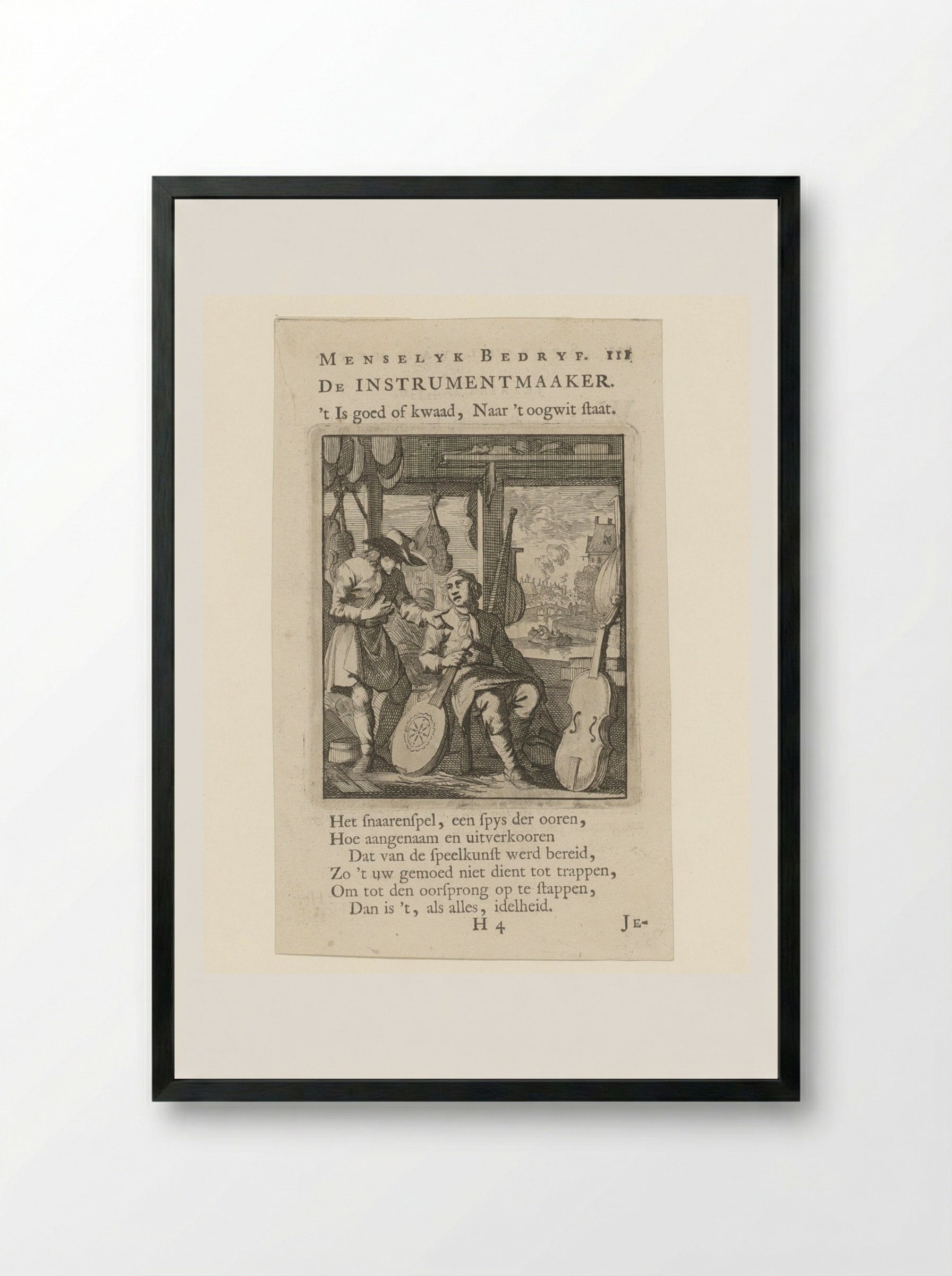 De Instrumentmaaker - Jan Luyken - Framed Print Black