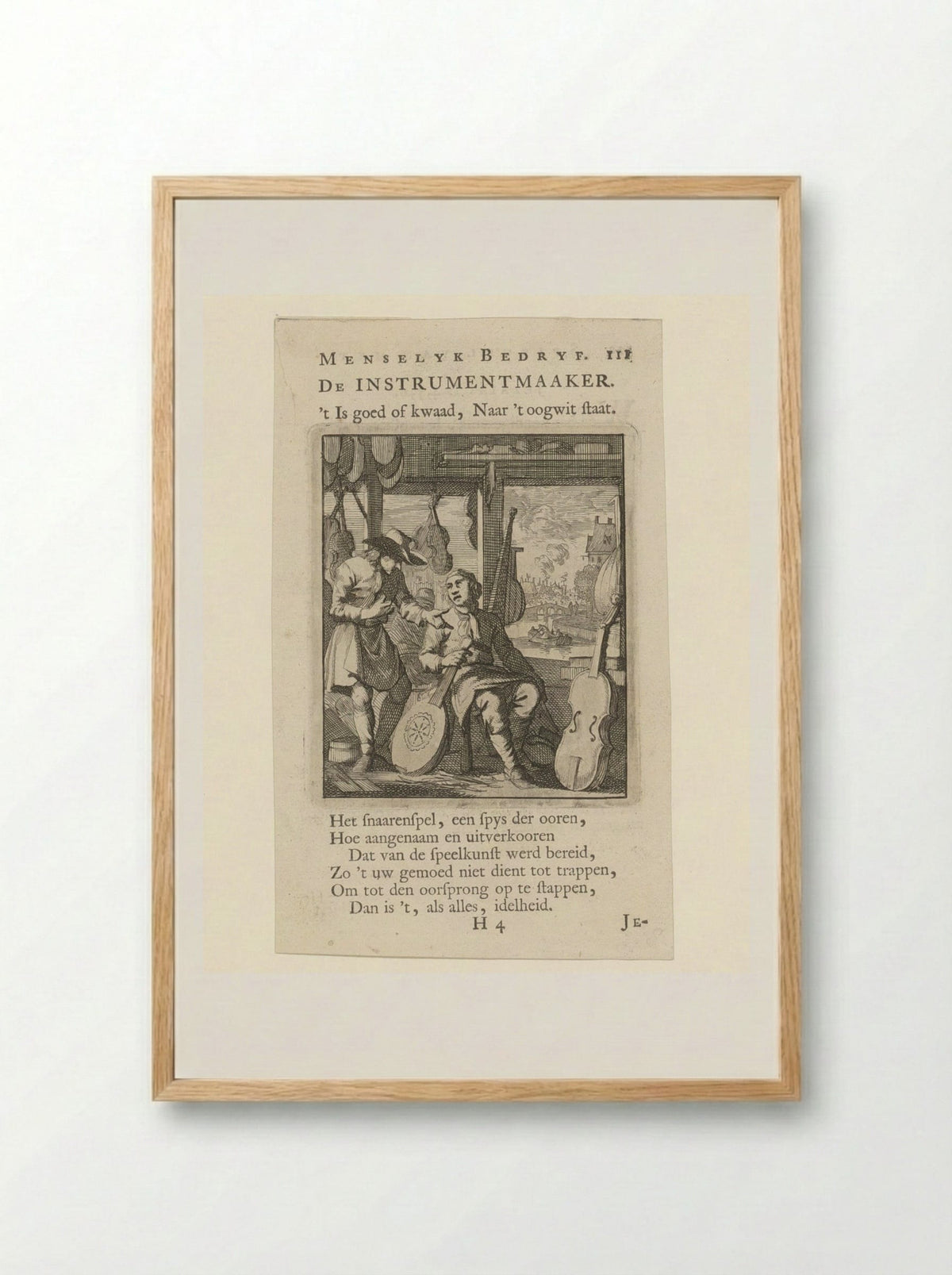 De Instrumentmaaker - Jan Luyken - Framed Print Wood