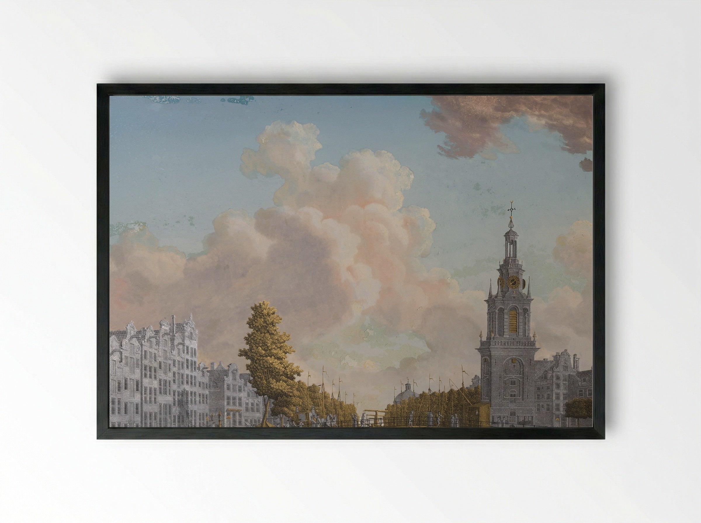 De Jan Roodenpoortstoren te Amsterdam - Jonas Zeuner - Framed Print Black