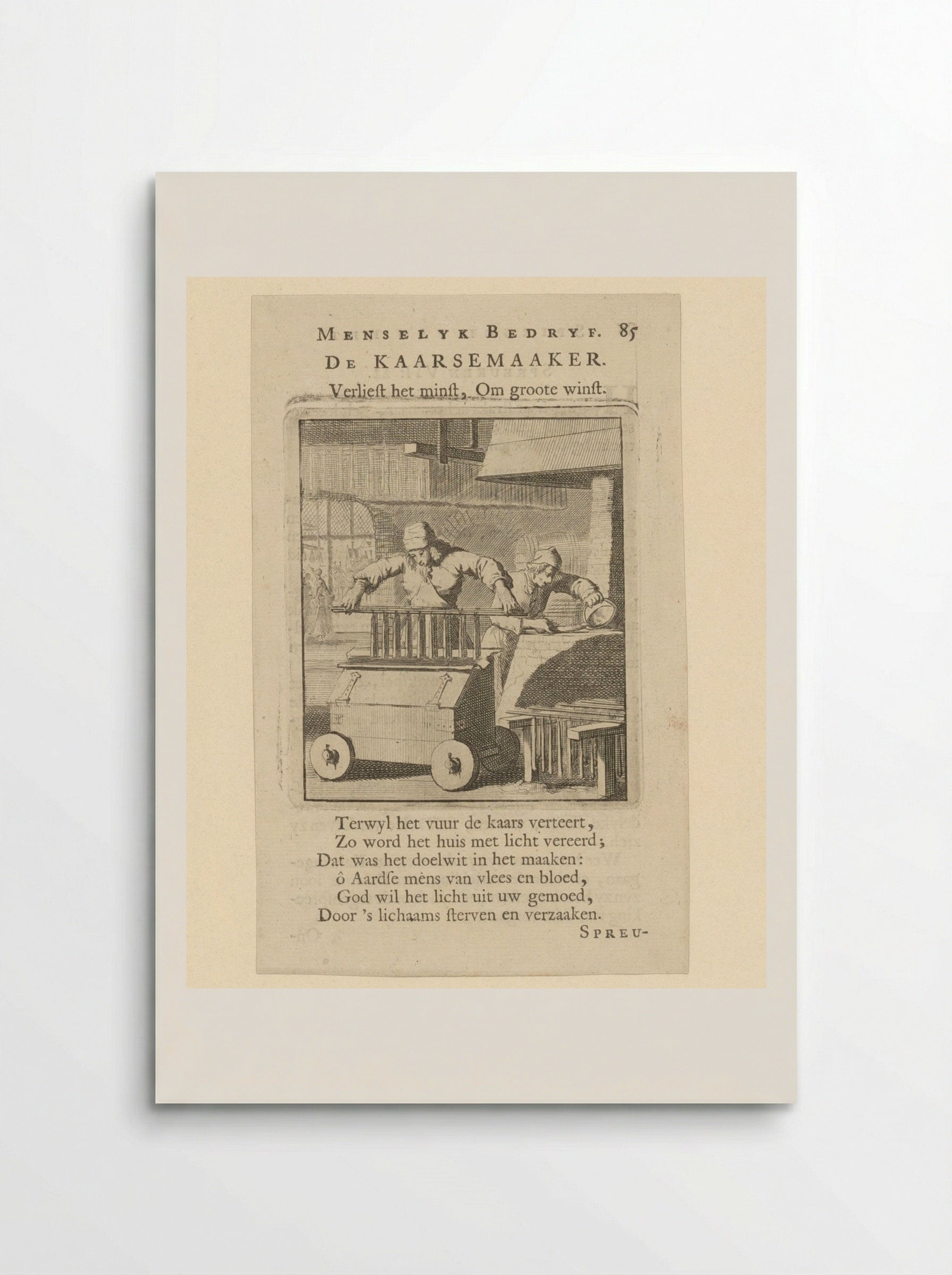 De Kaarsemaaker (The Candlemaker) - Jan Luyken - Poster
