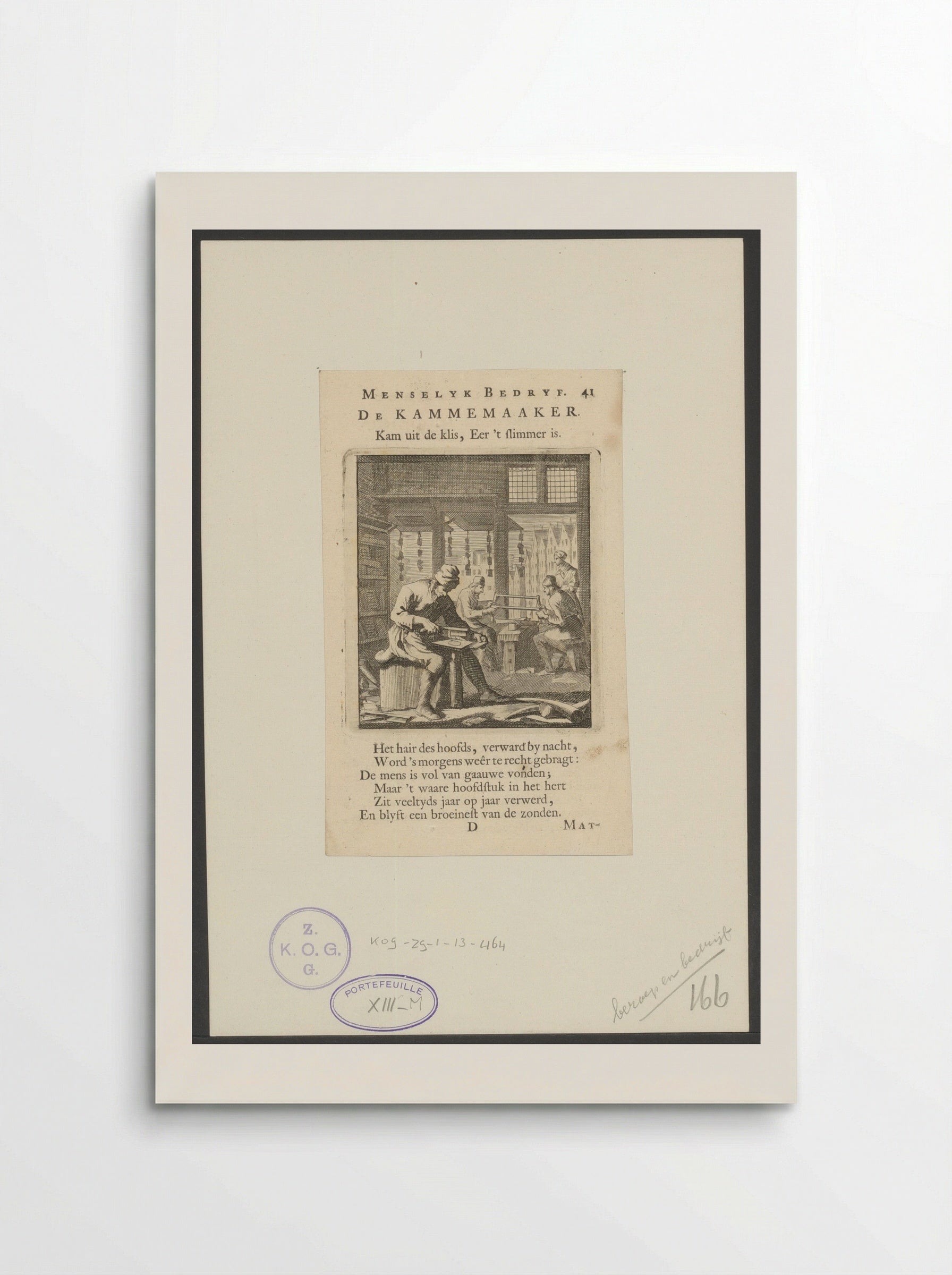 De Kammemaker (The Comb Maker) - Cornelis van der Sys - Poster