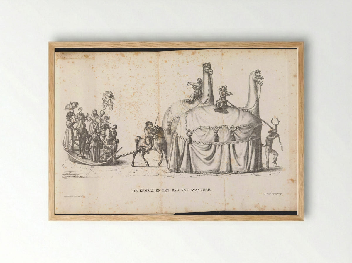 De Kemels en het Rad van Avantuer - Van Velsen-Van der Elst - Framed Print Wood