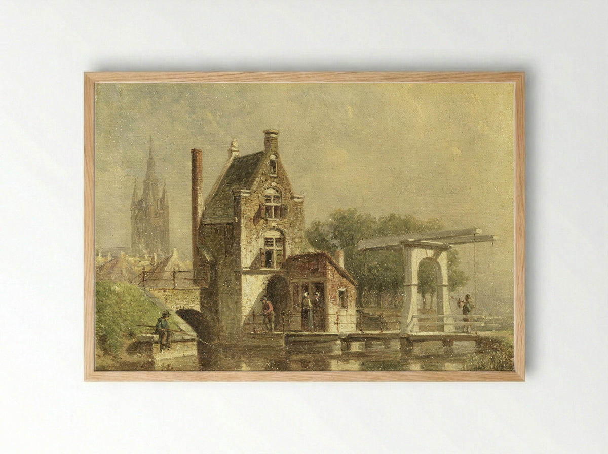 De Koepoort te Delft - Petrus Gerardus Vertin - Framed Print Wood