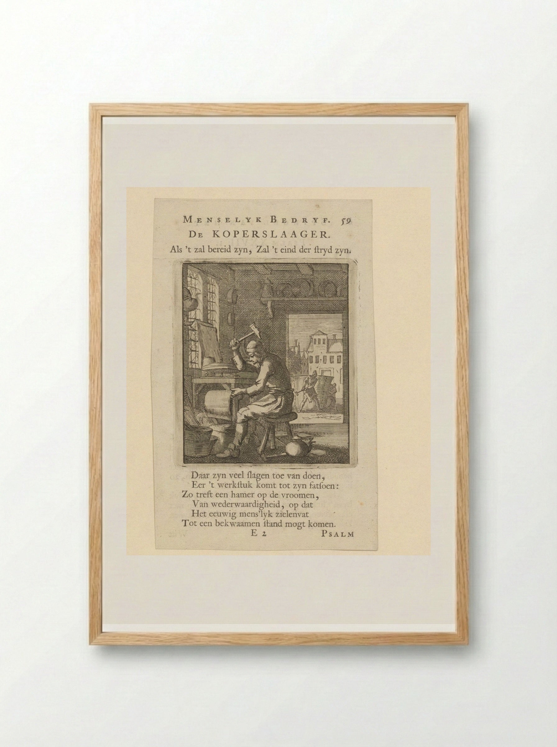 De Koperslager - Cornelis van der Sys - Framed Print Wood