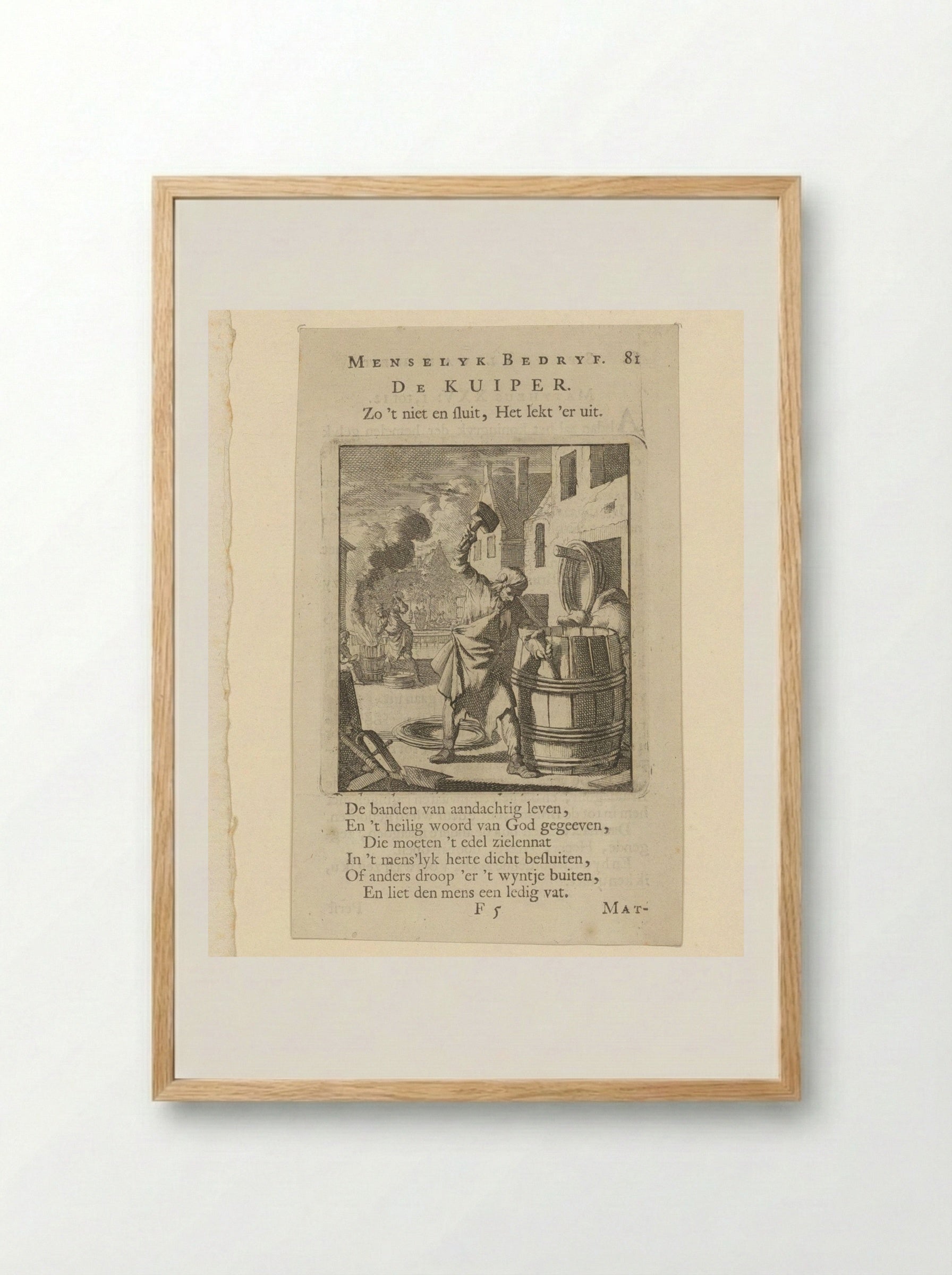 De Kuiper - Cornelis van der Sys - Framed Print Wood