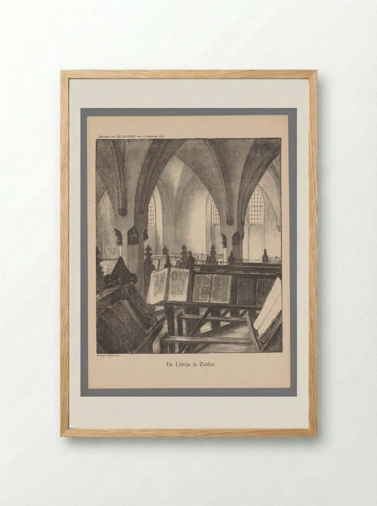 De Librije te Zutfen - Jan Veth - Framed Print Wood