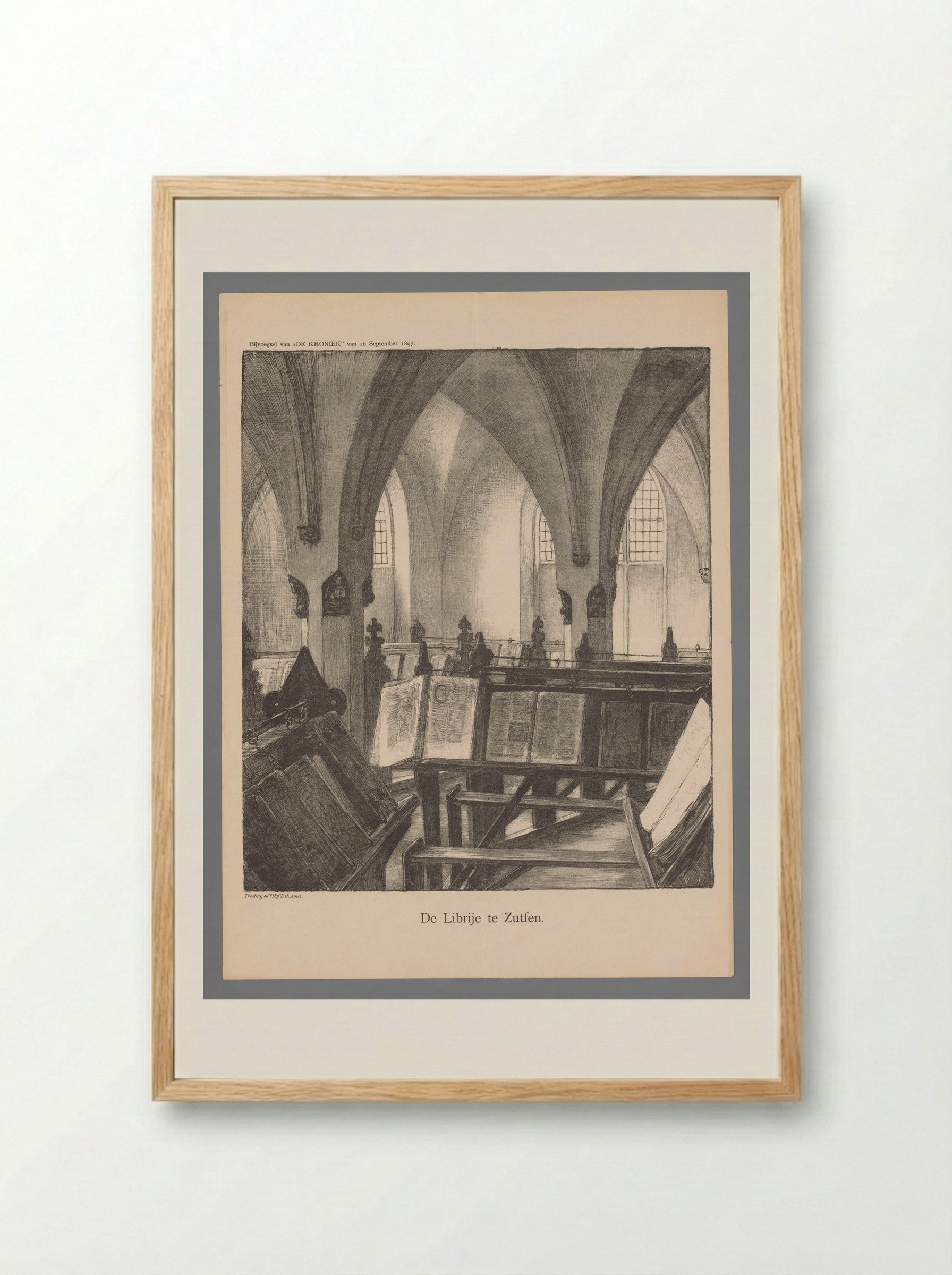 De Librije te Zutfen - Jan Veth - Framed Print Wood