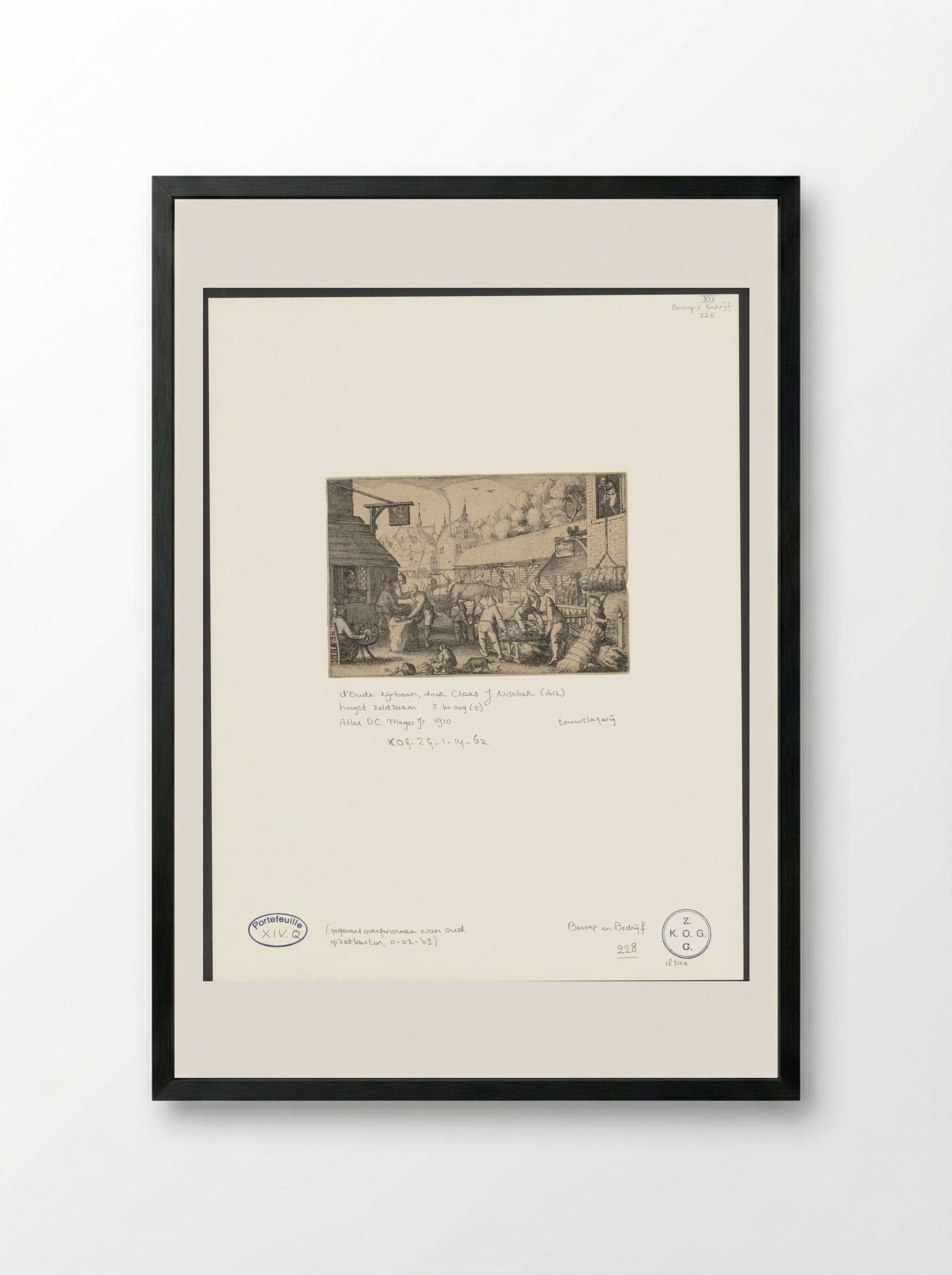 De Lyndraajer - Jan Luyken - Framed Print Black