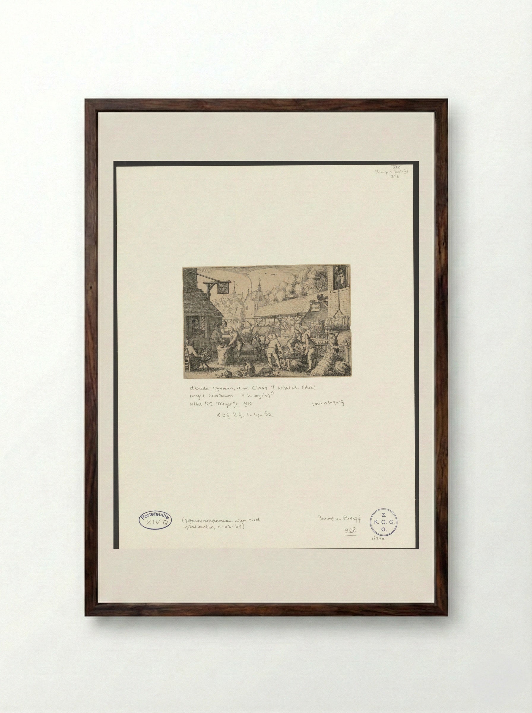 De Lyndraajer - Jan Luyken - Framed Print Dark Wood