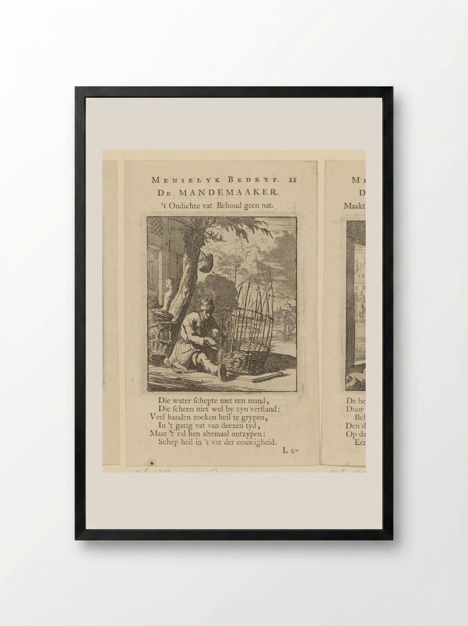 De Mandemaaker - Cornelis van der Sys - Framed Print Black