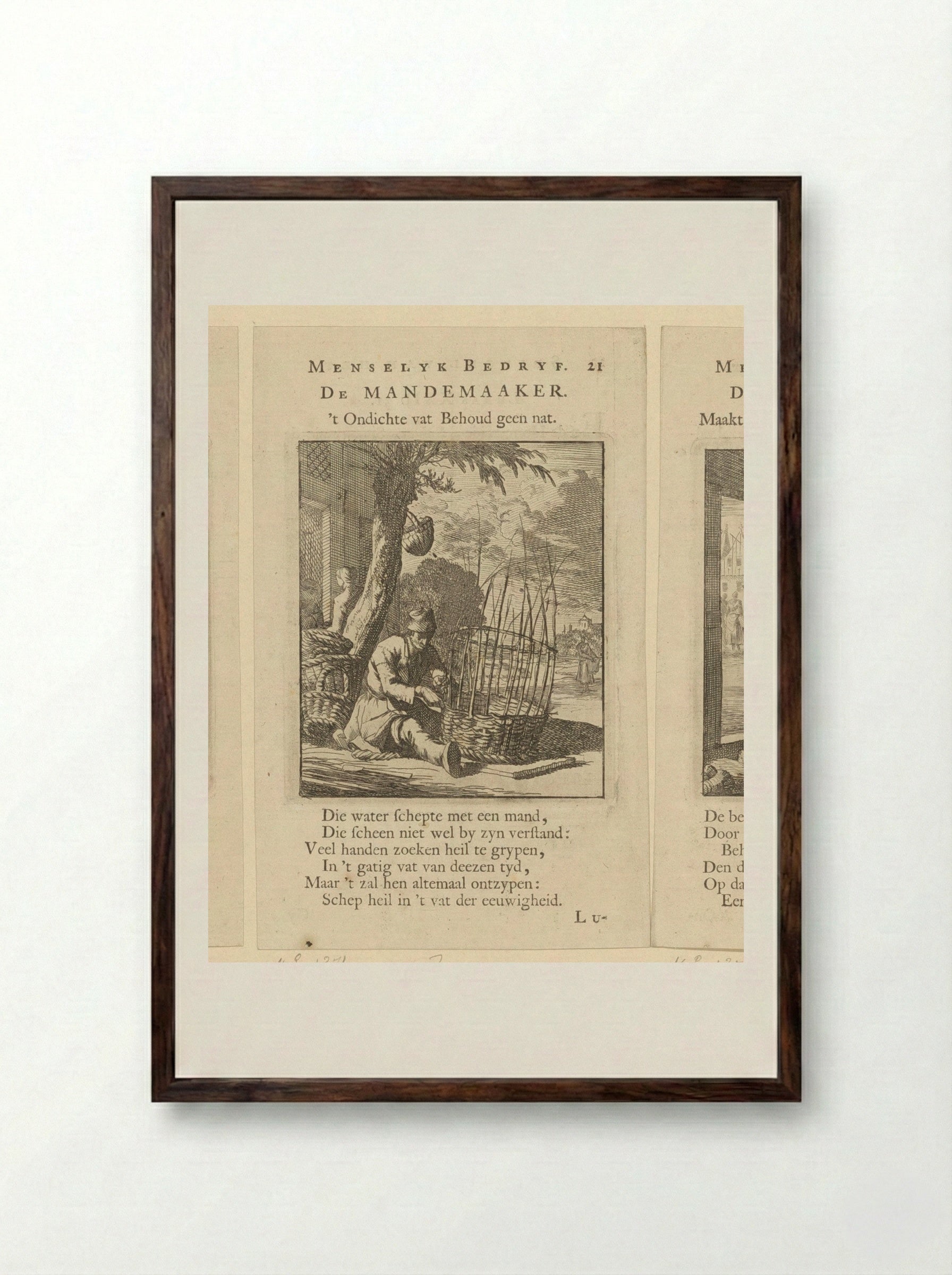 De Mandemaaker - Cornelis van der Sys - Framed Print Dark Wood