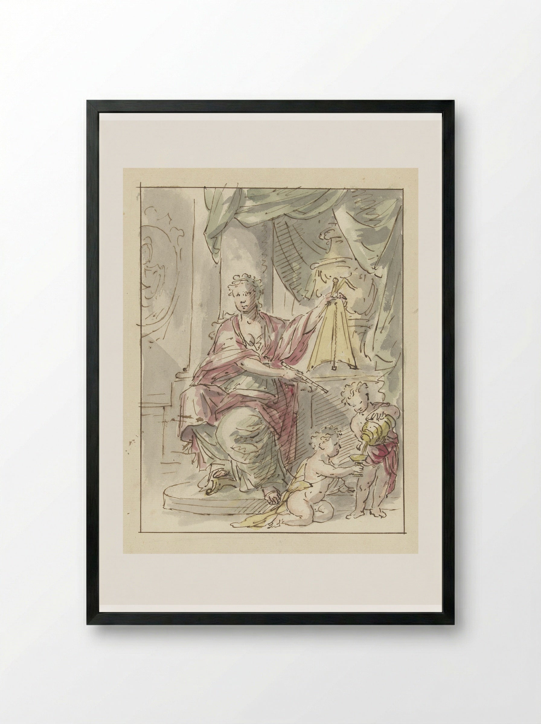 De Matigheid (Temperance) - Elias van Nijmegen - Framed Print Black