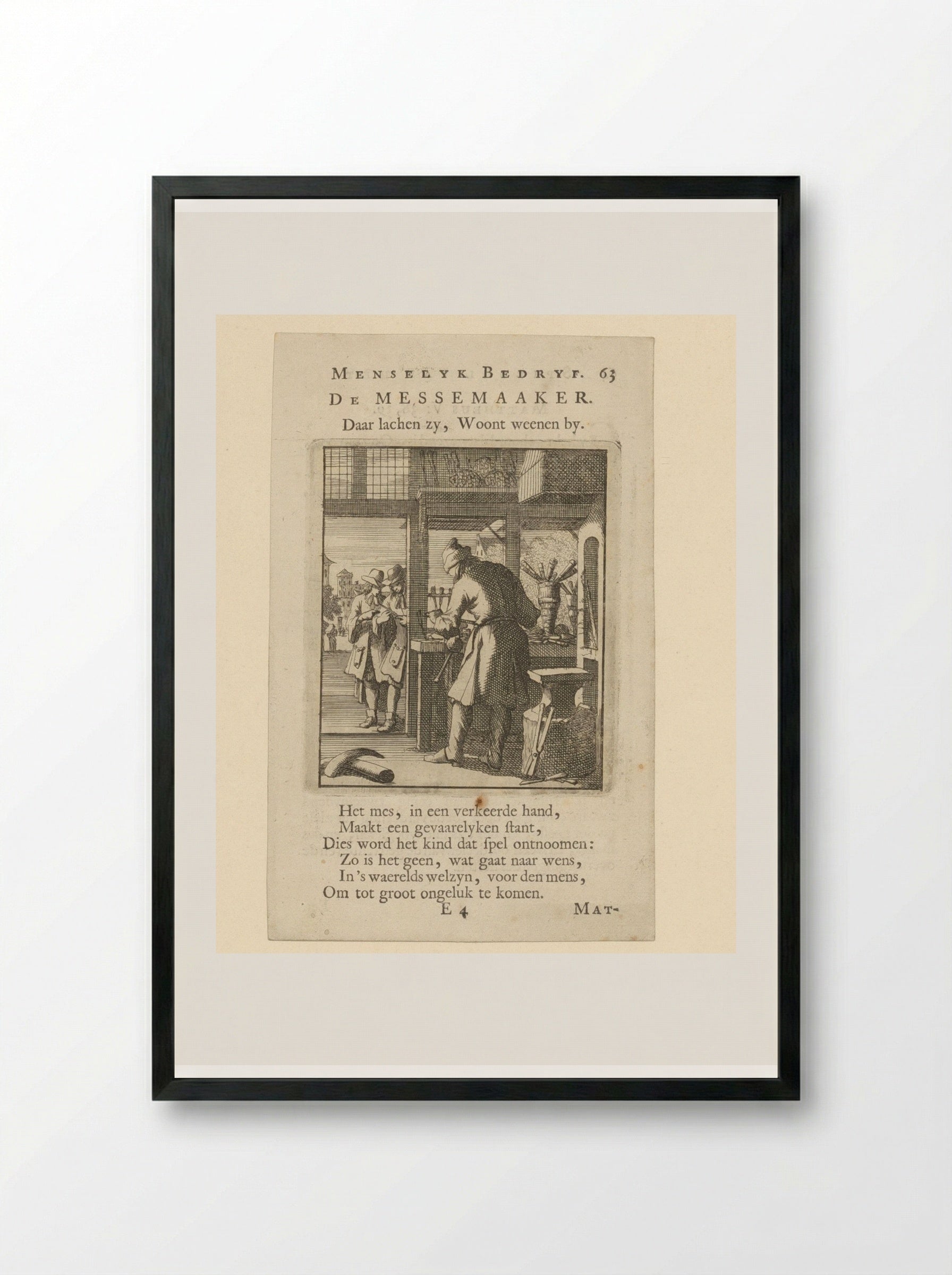 De Messemaaker - Cornelis van der Sys - Framed Print Black