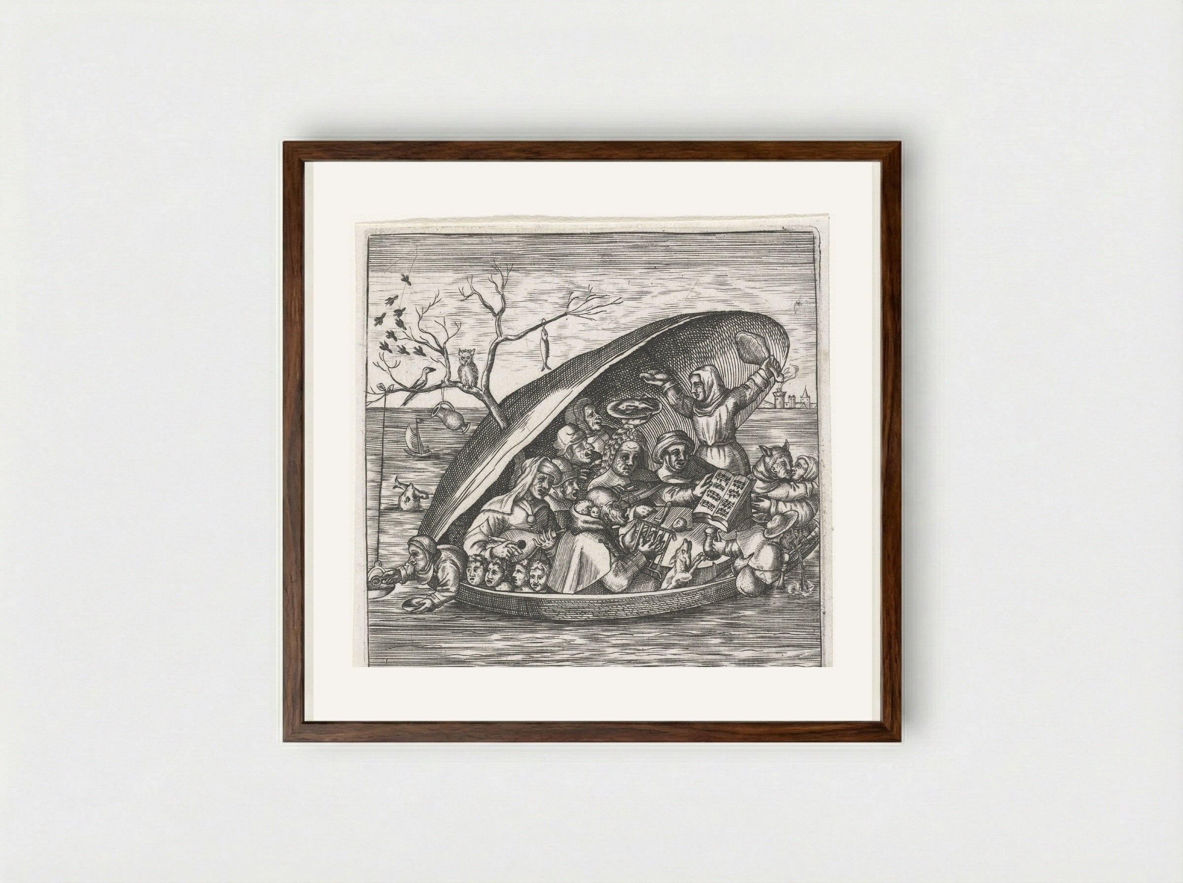 De Mosselschelp - Johann Theodor de Bry - Framed Print Dark Wood