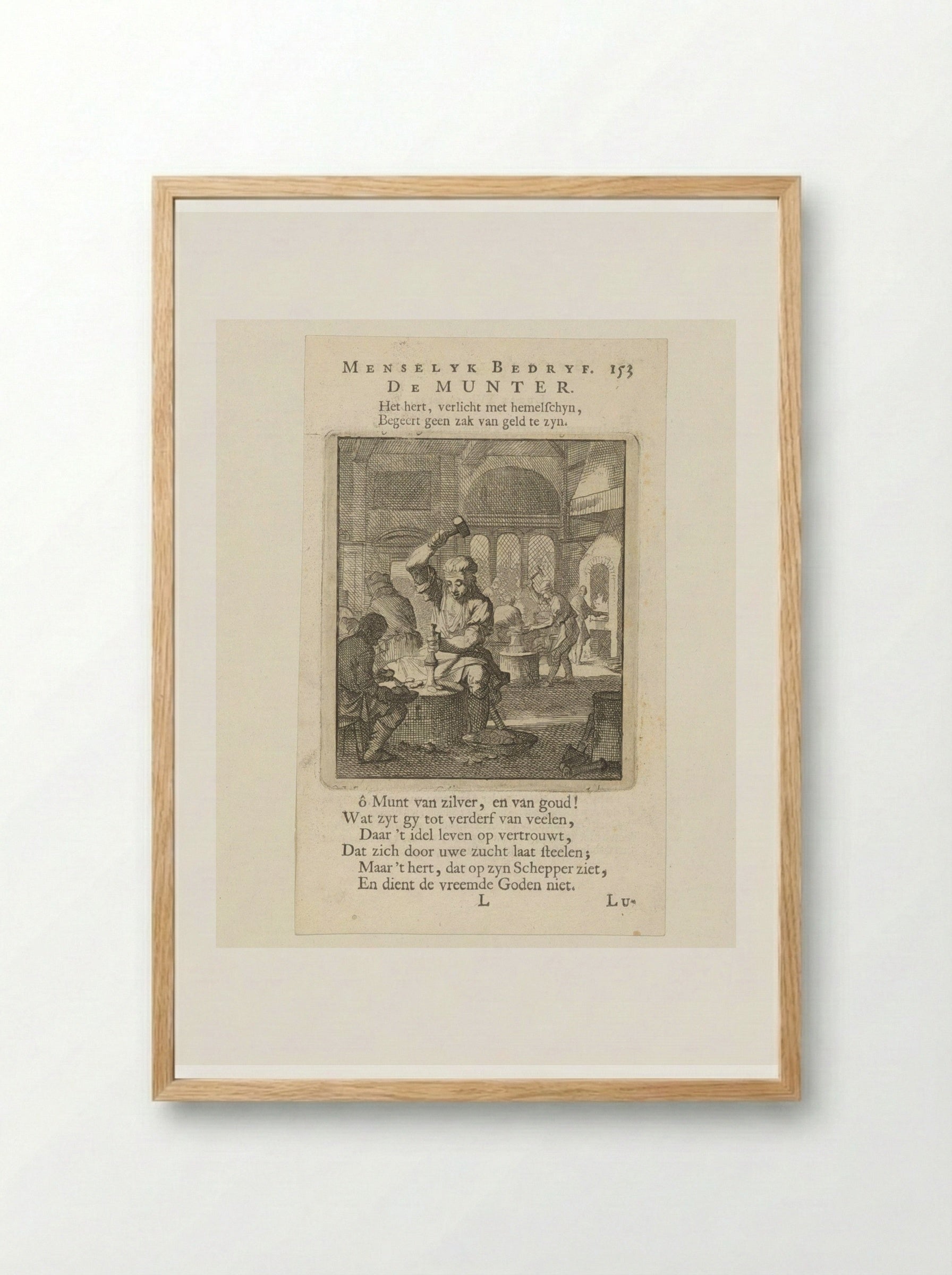 De Munter (The Moneyer) - Cornelis van der Sys - Framed Print Wood