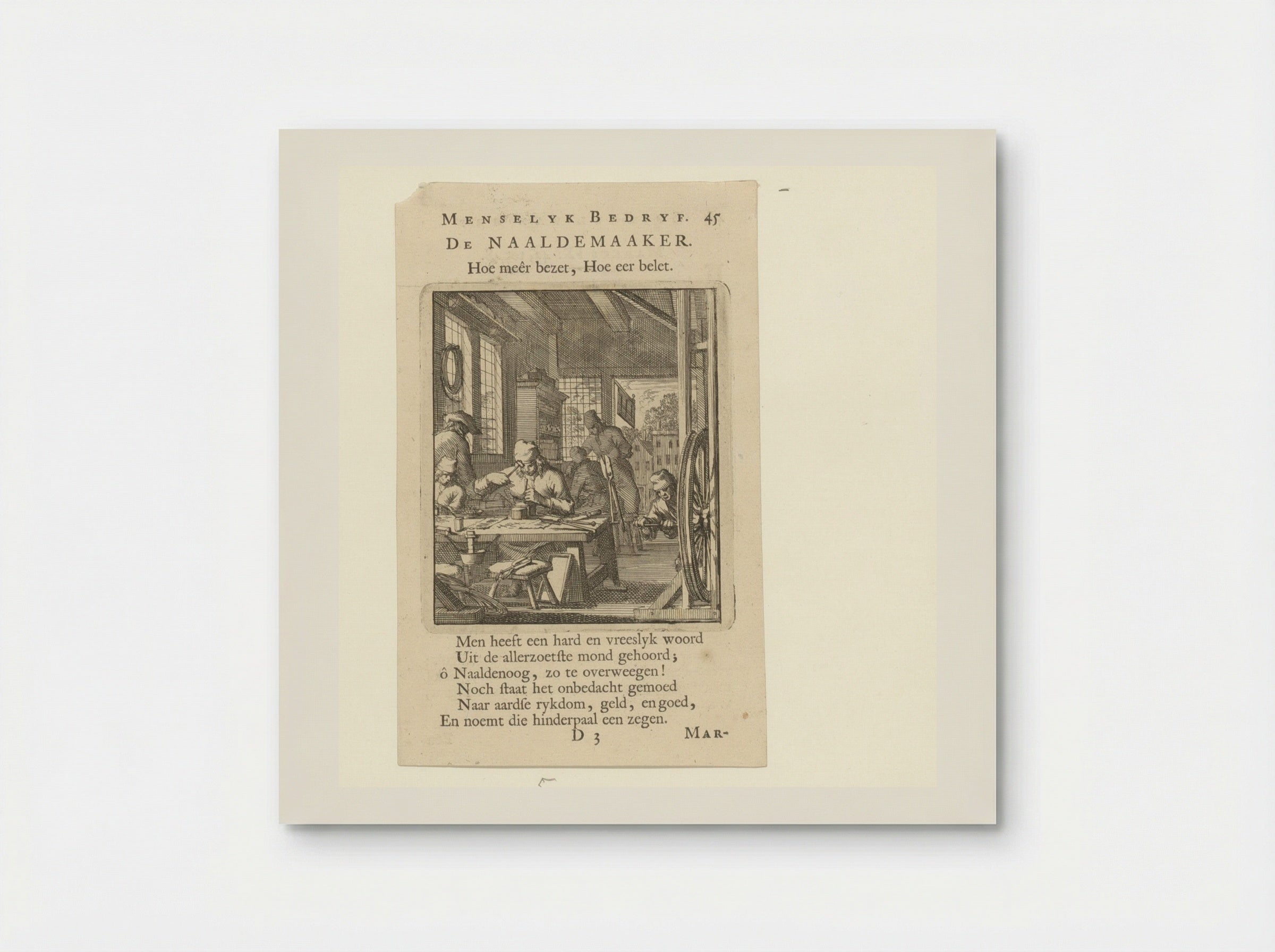 De Naaldemaaker (The Needle Maker) - Cornelis van der Sys - Poster