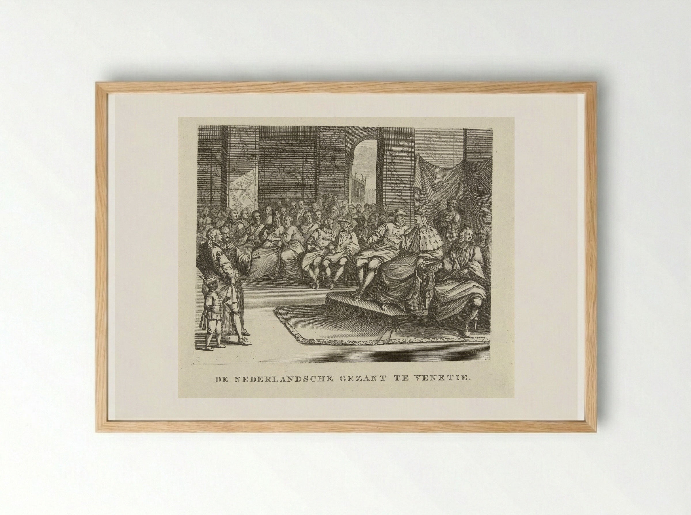 De Nederlandse gezant te Venetië - Matthijs Pool - Framed Print Wood