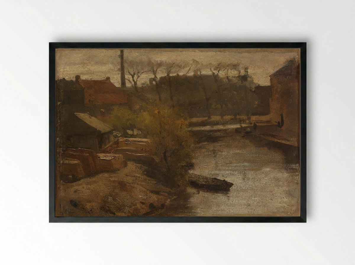 De Noord-West-Buitensingel in Den Haag - Matthijs Maris - Framed Print Black