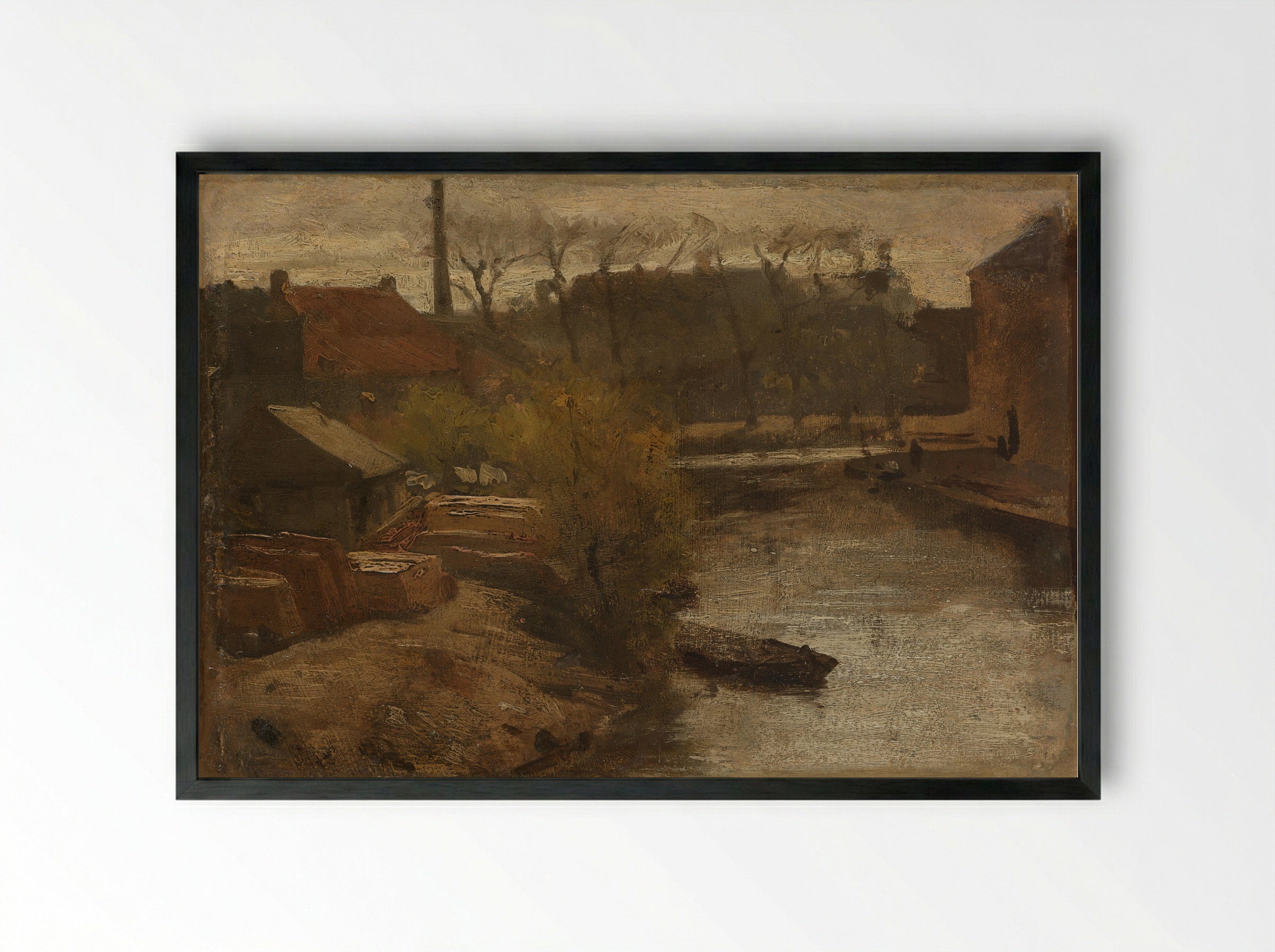 De Noord-West-Buitensingel in Den Haag - Matthijs Maris - Framed Print Black