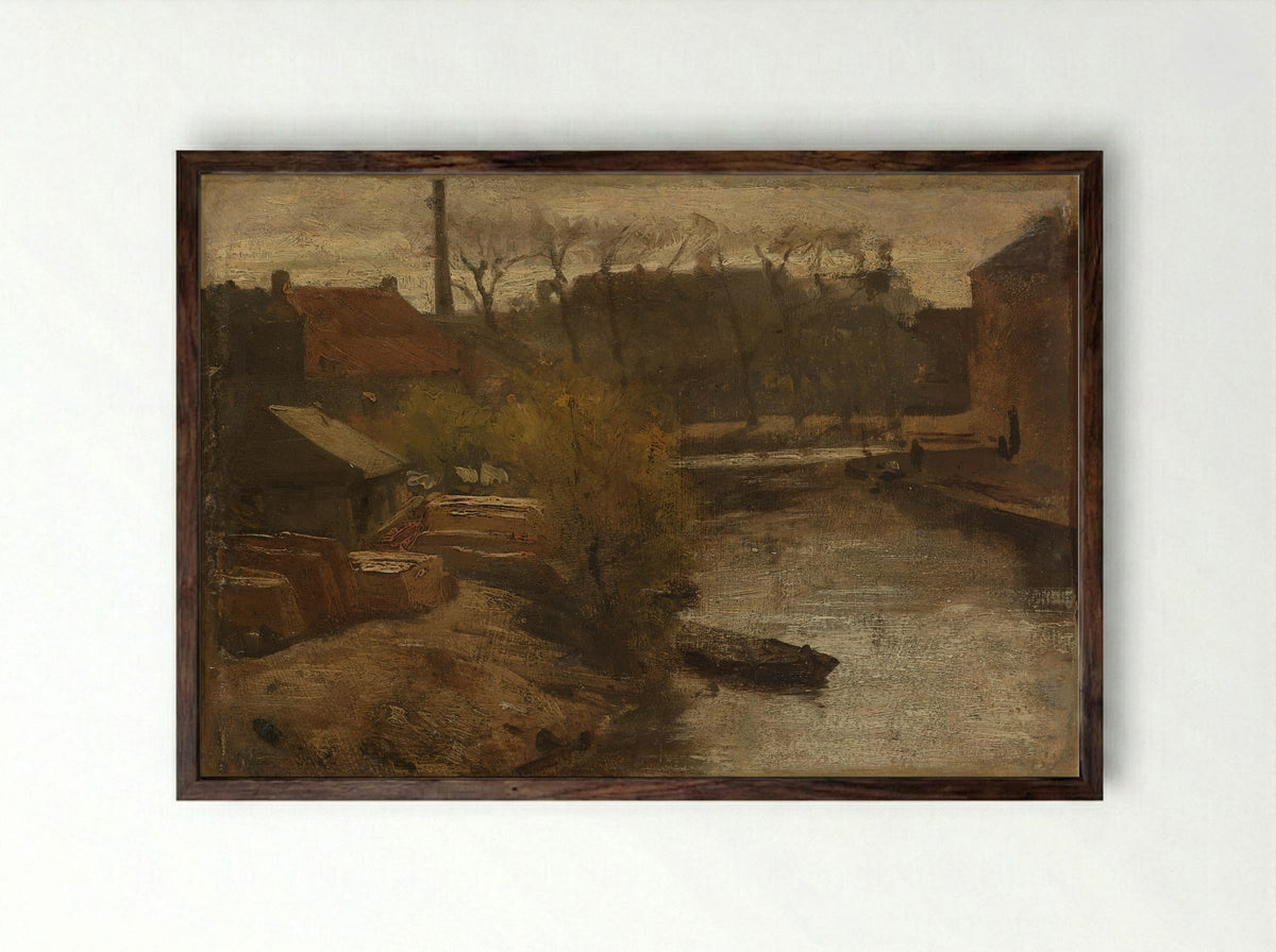 De Noord-West-Buitensingel in Den Haag - Matthijs Maris - Framed Print Dark Wood