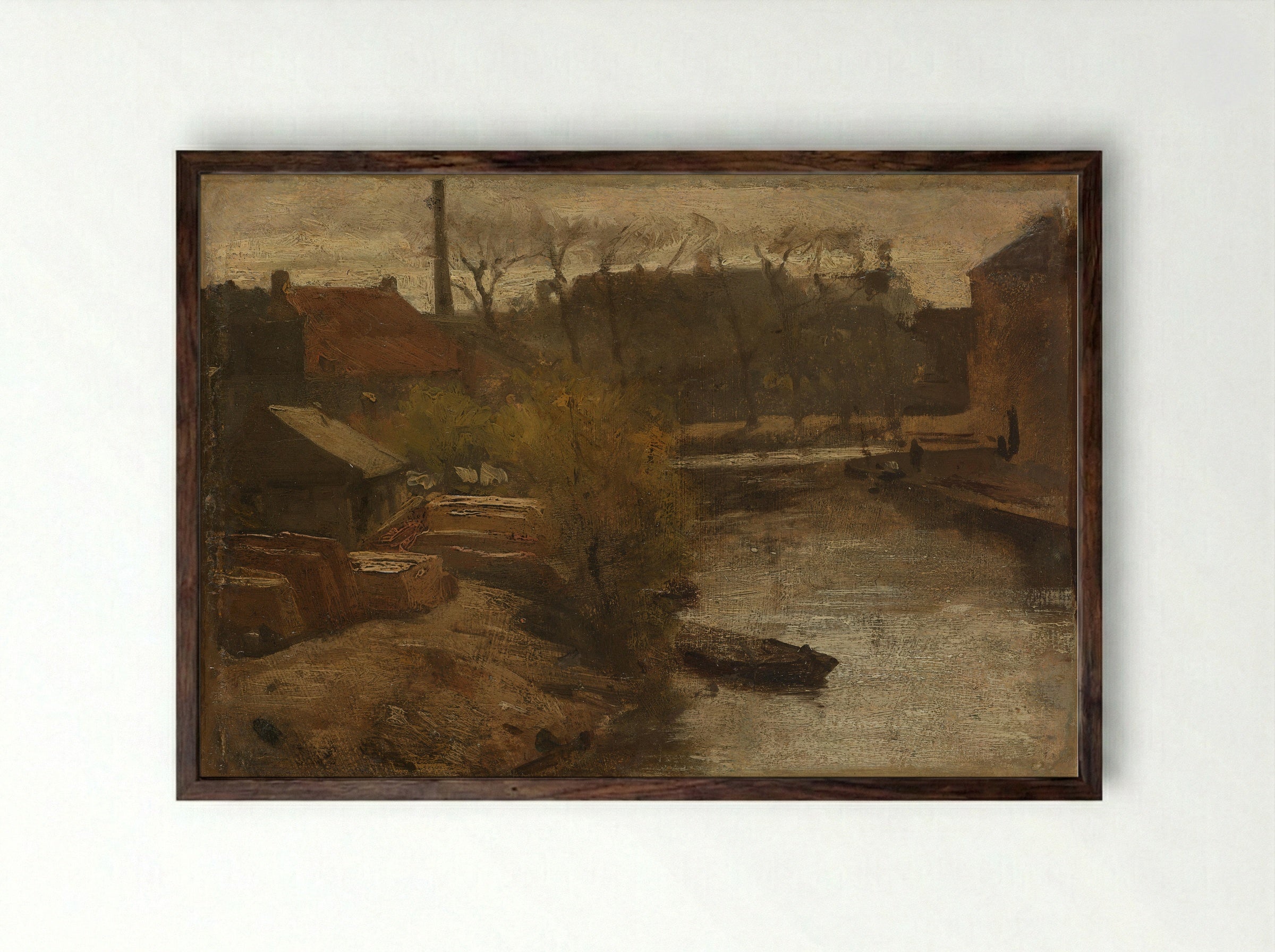 De Noord-West-Buitensingel in Den Haag - Matthijs Maris - Framed Print Dark Wood