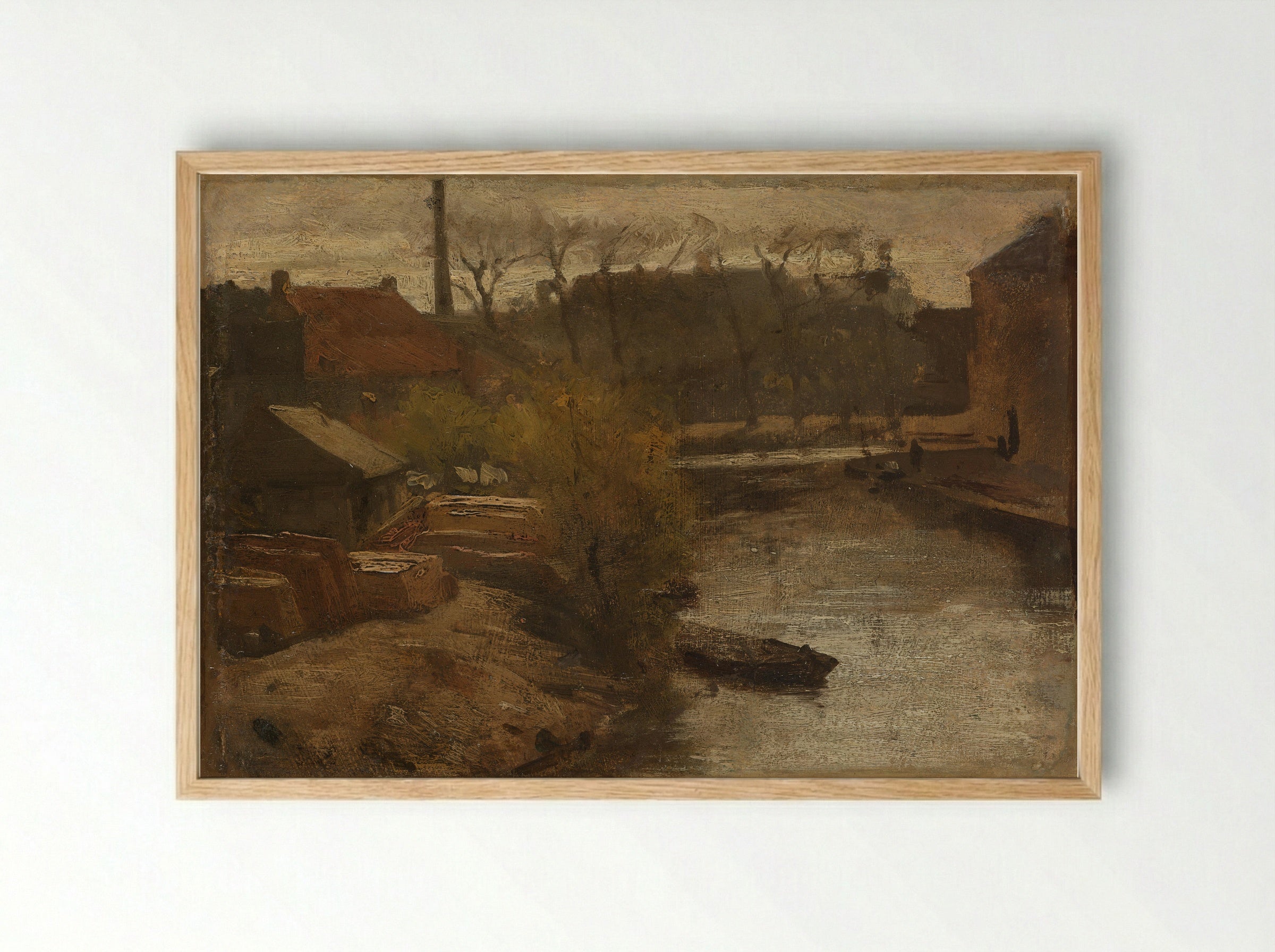 De Noord-West-Buitensingel in Den Haag - Matthijs Maris - Framed Print Wood