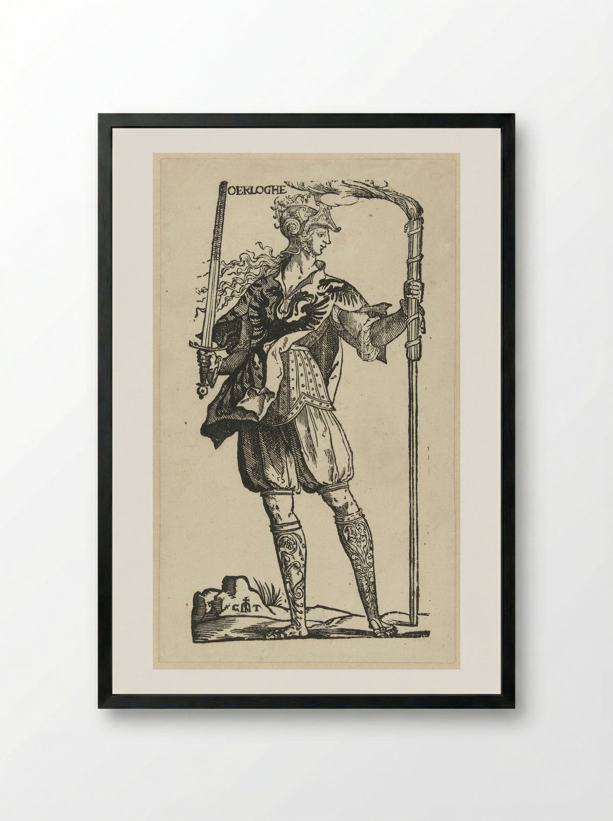De Oorlog (War) - Jan Ewoutsz. - Framed Print Black
