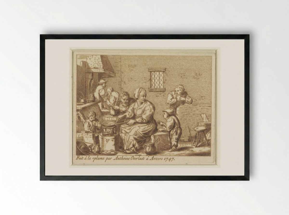 De Pannekoekenbakster - Antoon Overlaet - Framed Print Black