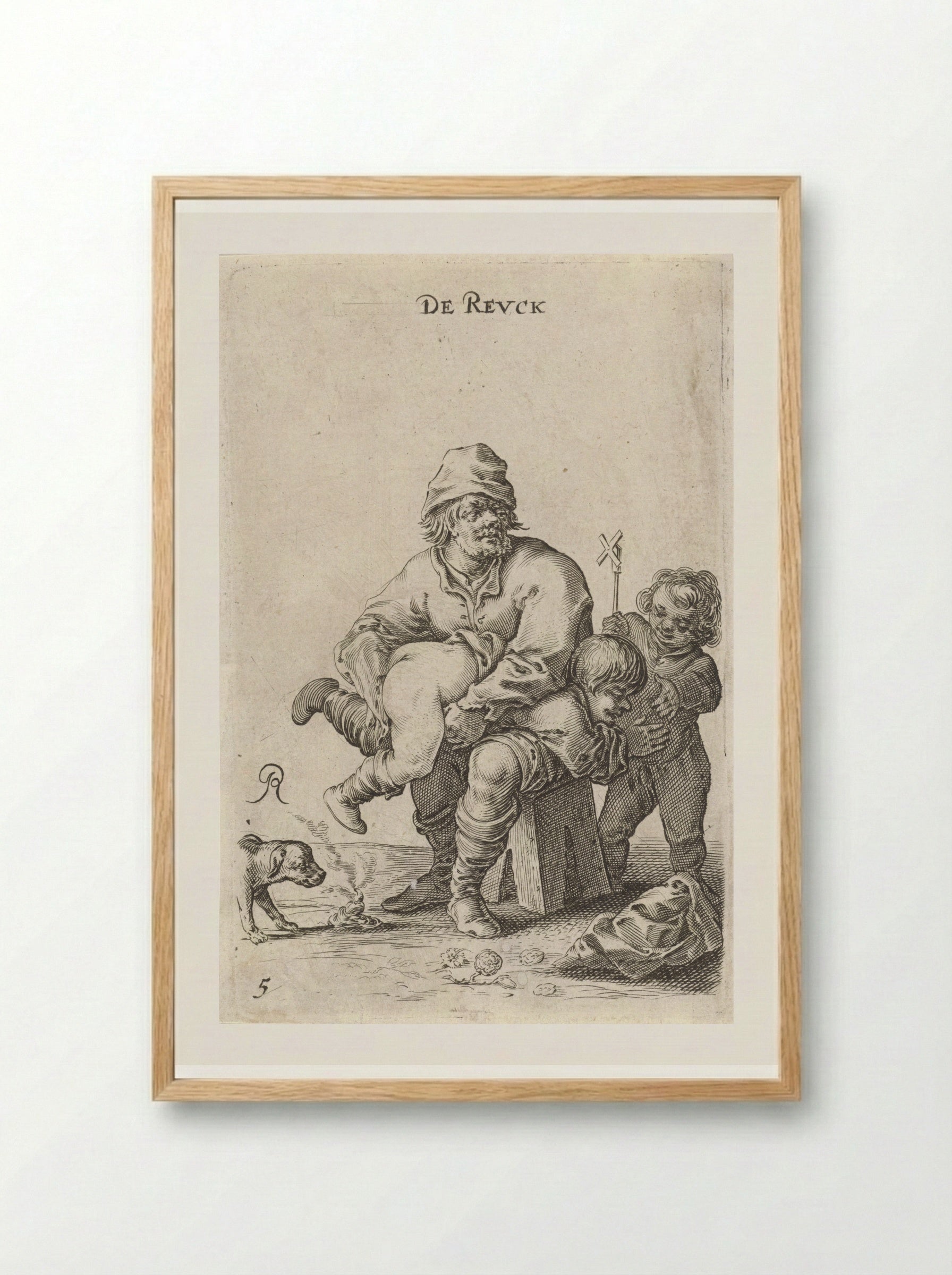 De Reuk (The Sense of Smell) - Salomon Savery - Framed Print Wood