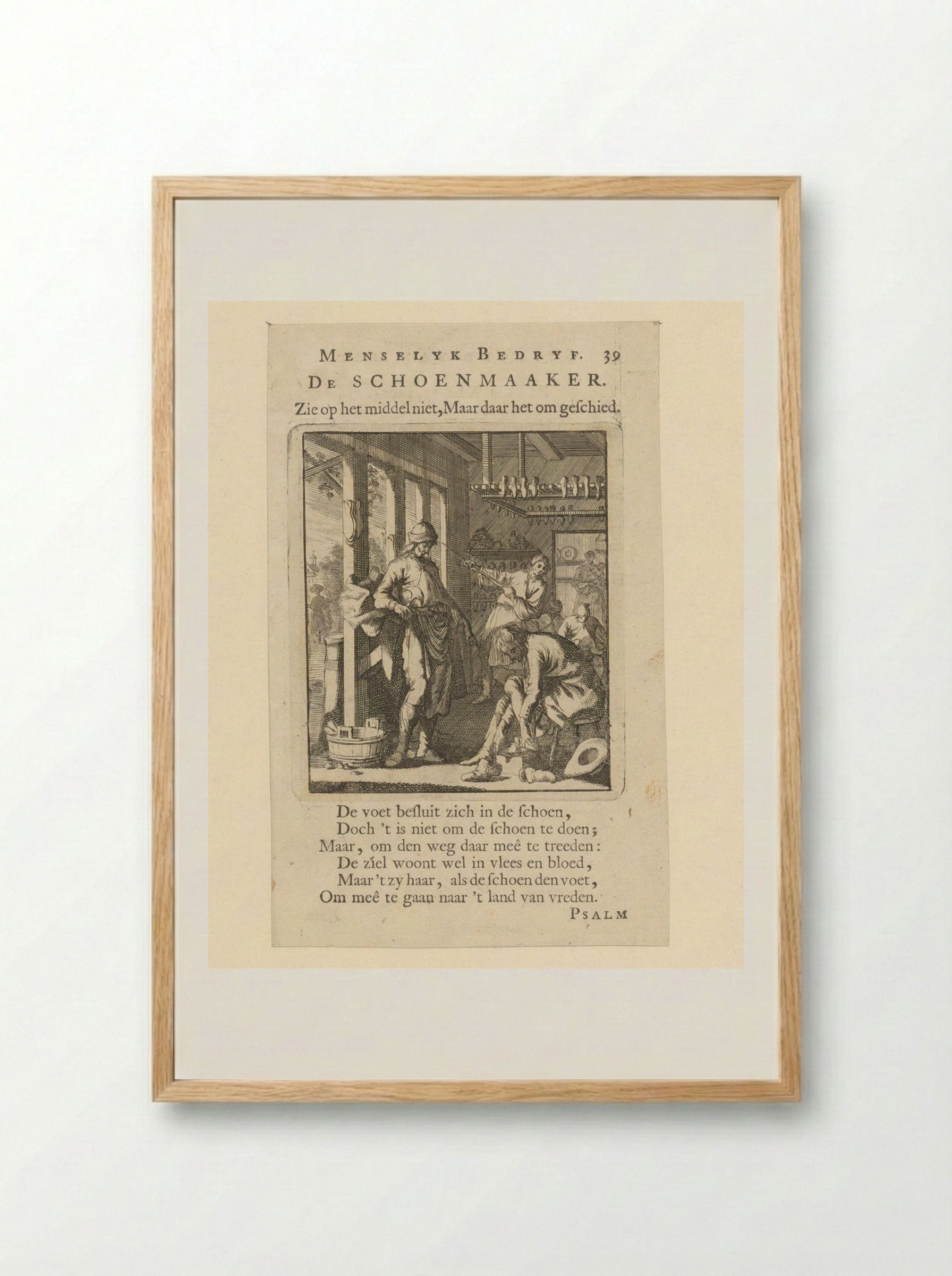 De Schoenmaker - Cornelis van der Sys - Framed Print Wood