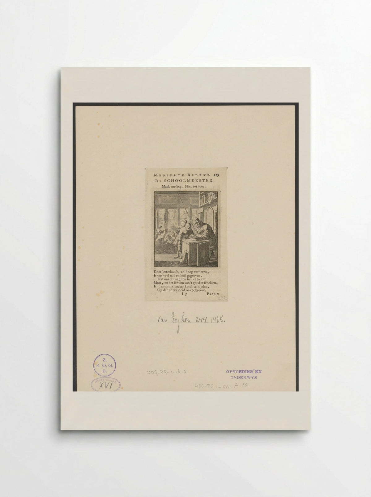De Schoolmeester - Cornelis van der Sys - Poster