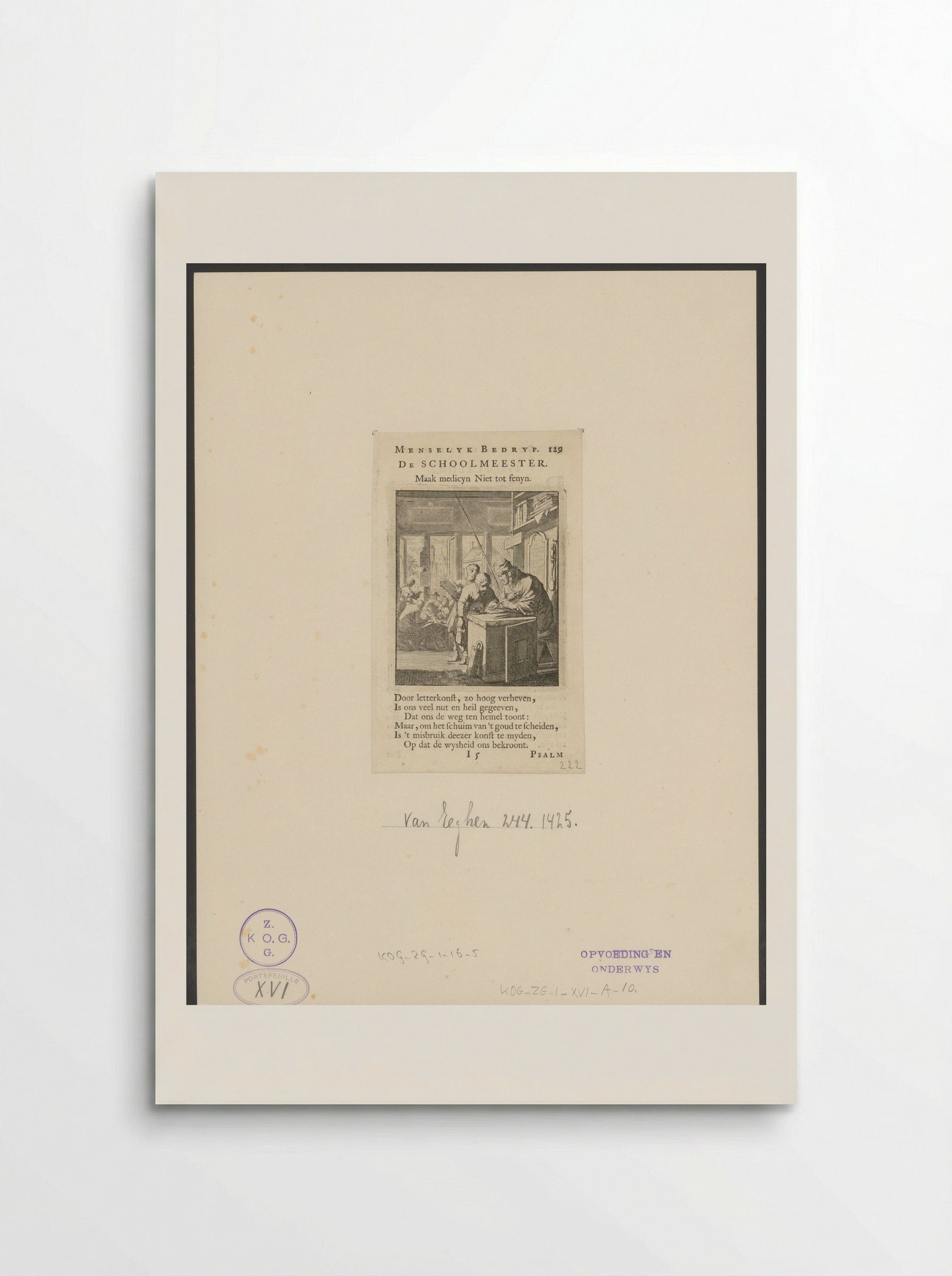 De Schoolmeester - Cornelis van der Sys - Poster