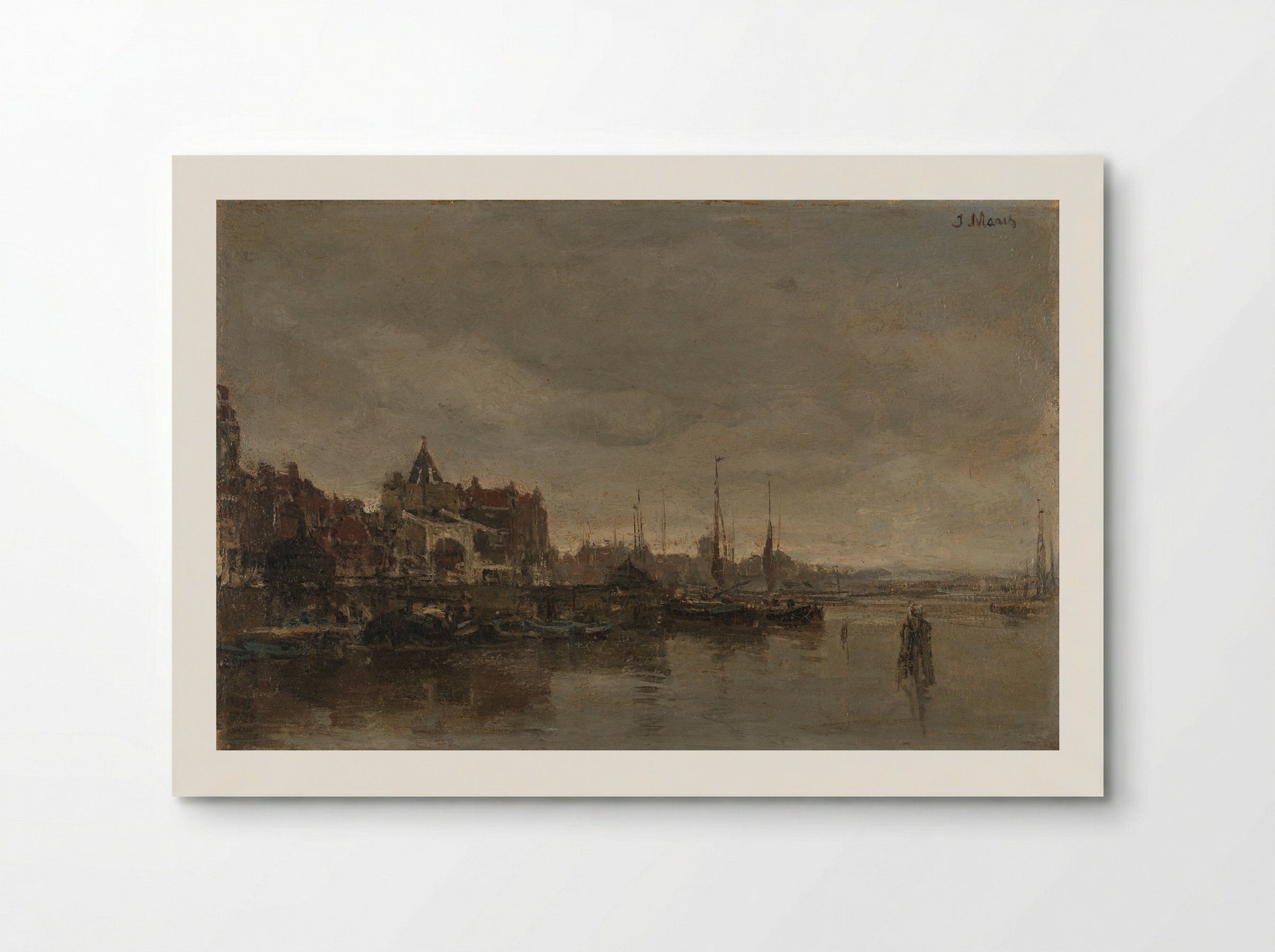 De Schreierstoren met de brug over de Gelderse Kade te Amsterdam - Jacob Maris - Poster