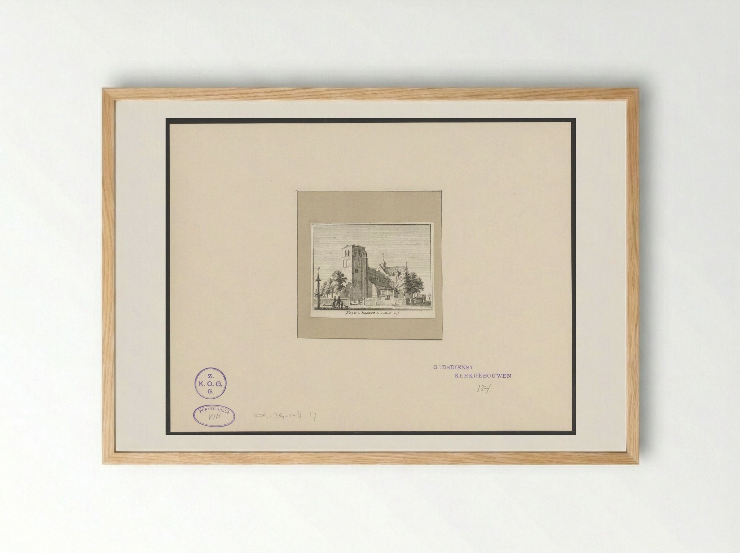 De Sint-Willibrorduskerk te Deurne - Hendrik Spilman - Framed Print Wood