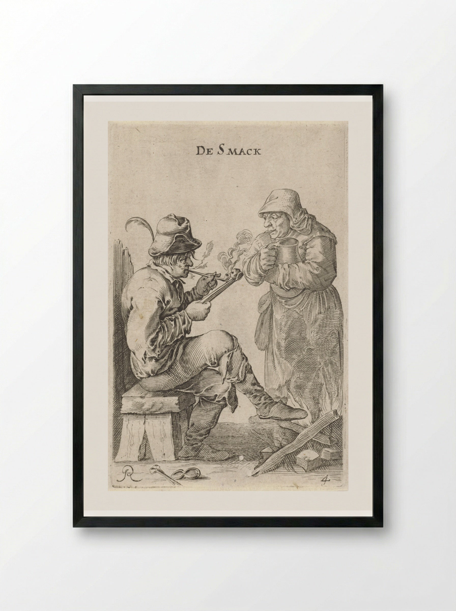 De Smaak (Taste) - Salomon Savery - Framed Print Black