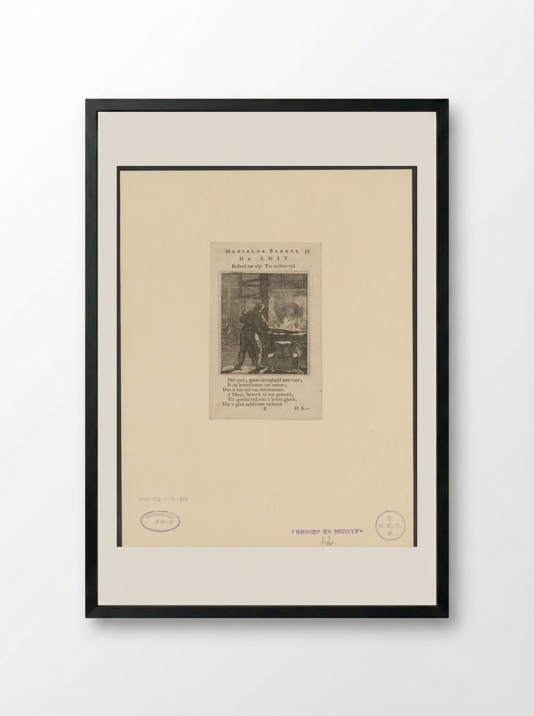 De Smit - Cornelis van der Sys - Framed Print Black
