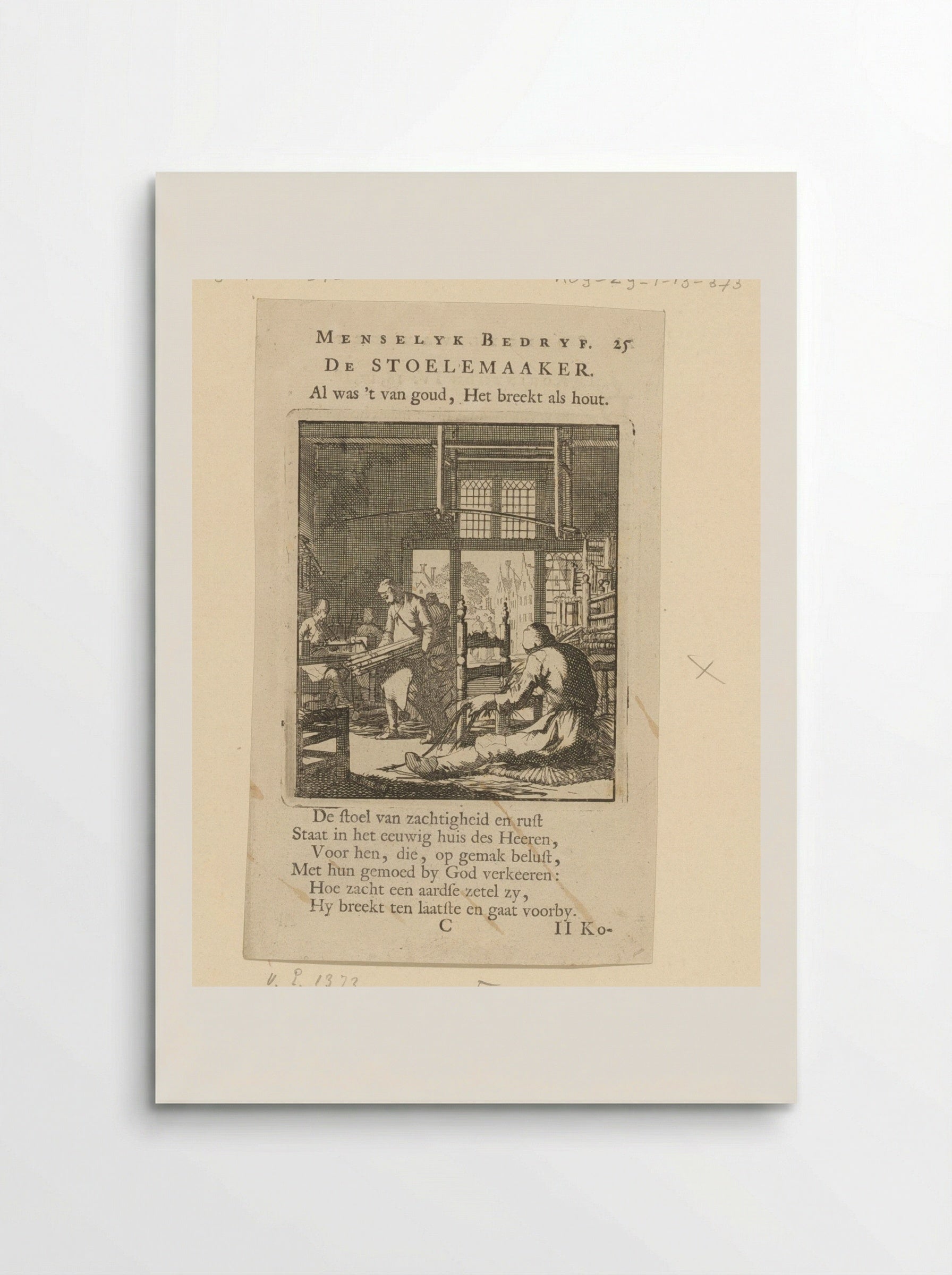 De Stoelemaaker - Cornelis van der Sys - Poster