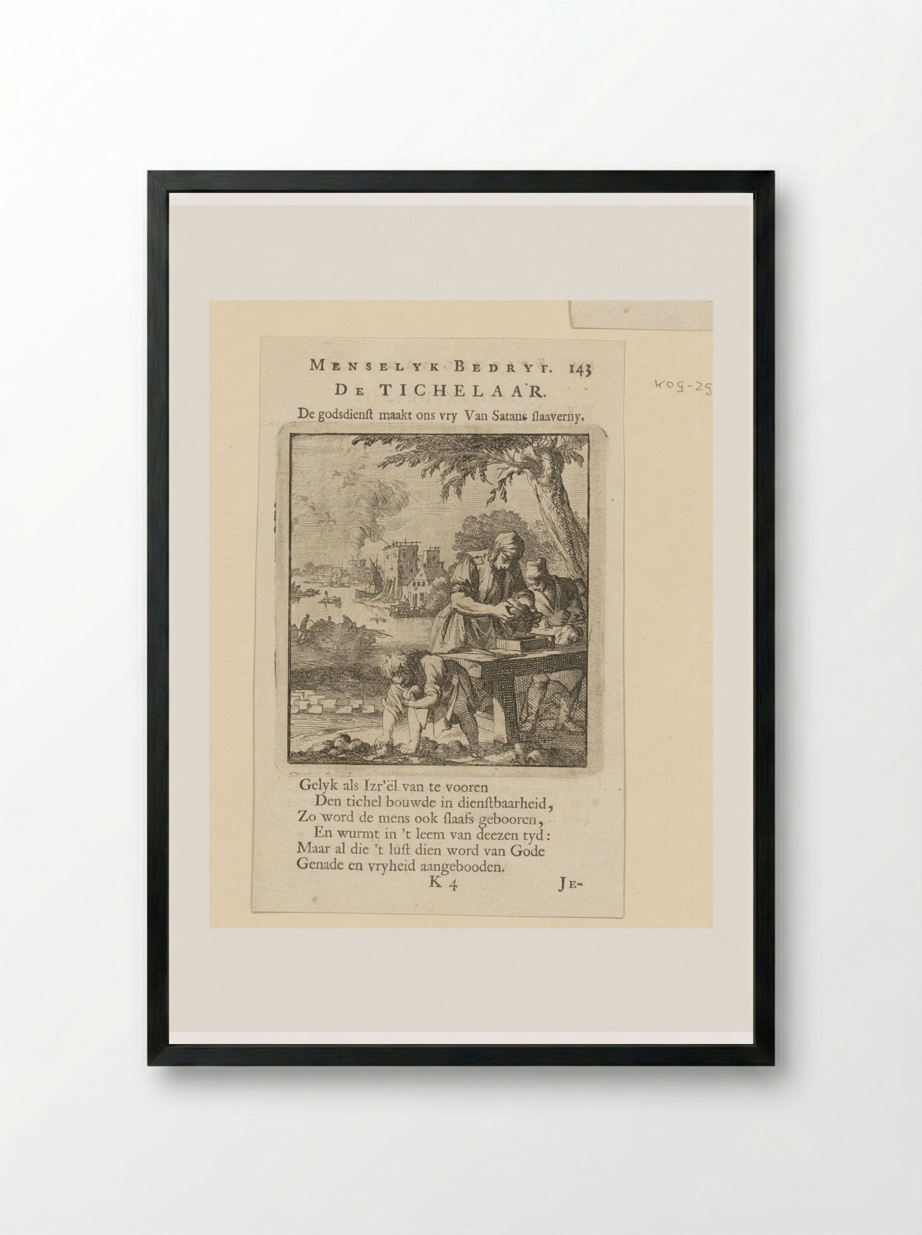 De Tichelaar - Cornelis van der Sys - Framed Print Black