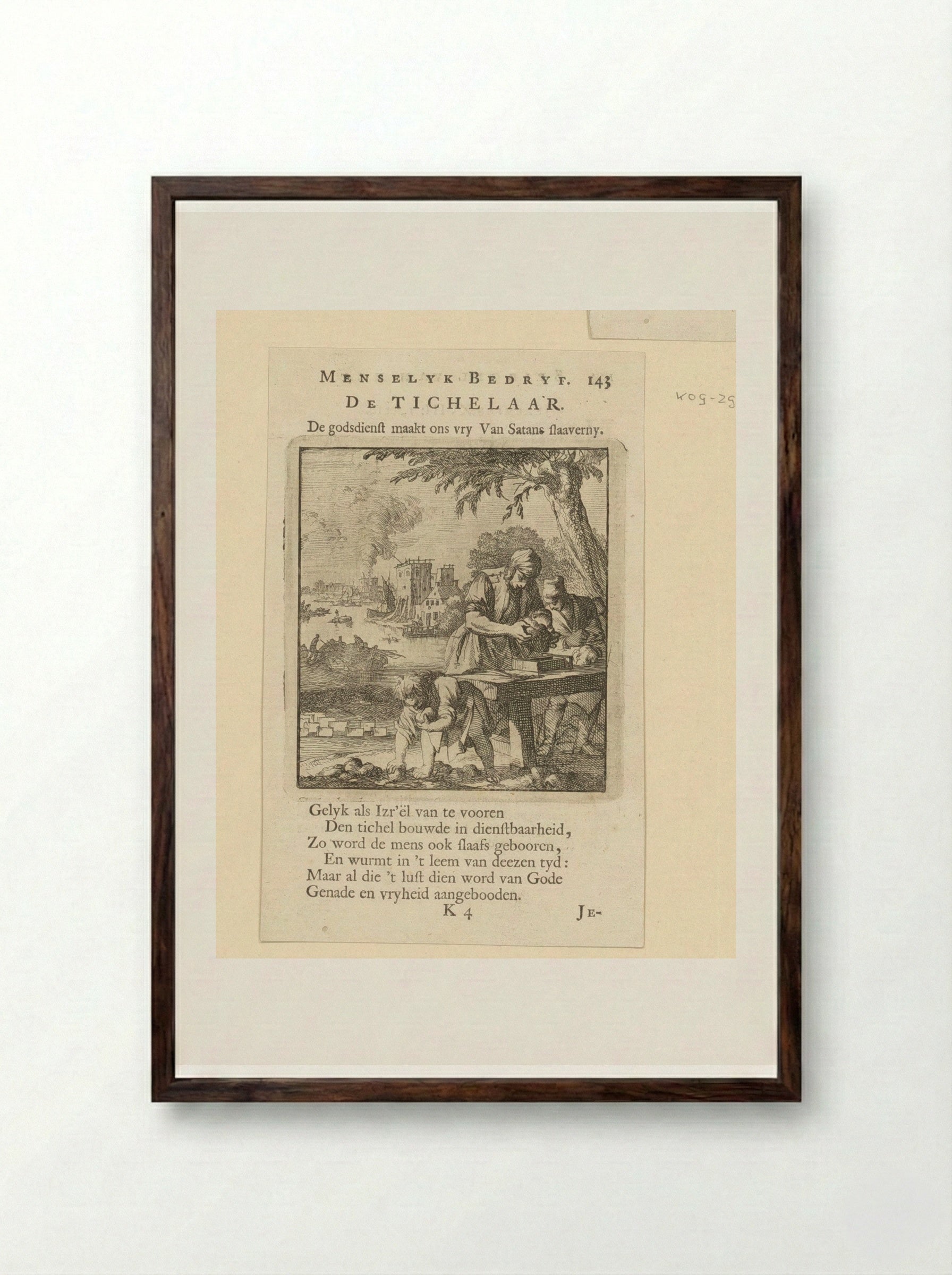 De Tichelaar - Cornelis van der Sys - Framed Print Dark Wood