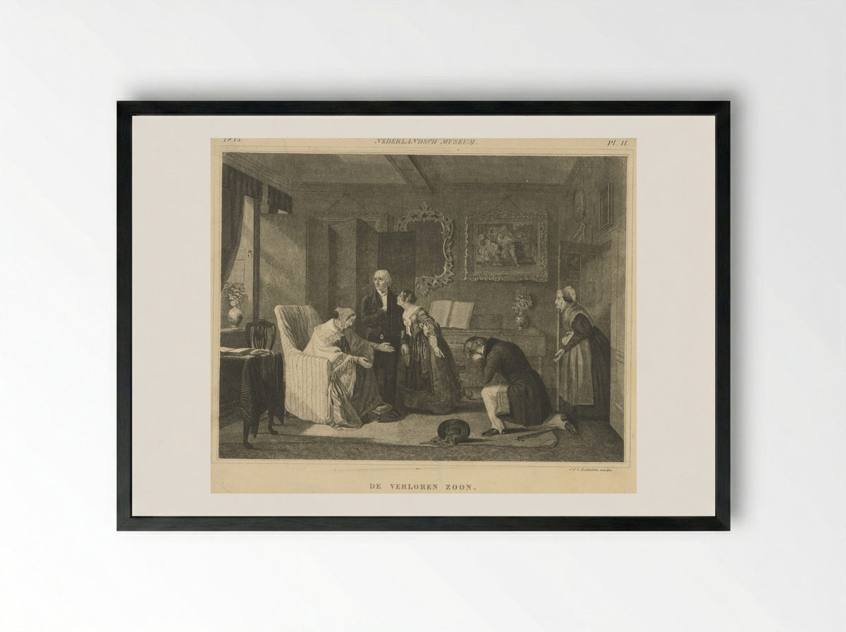 De Verloren Zoon - Fine Art Print - Framed Print Black