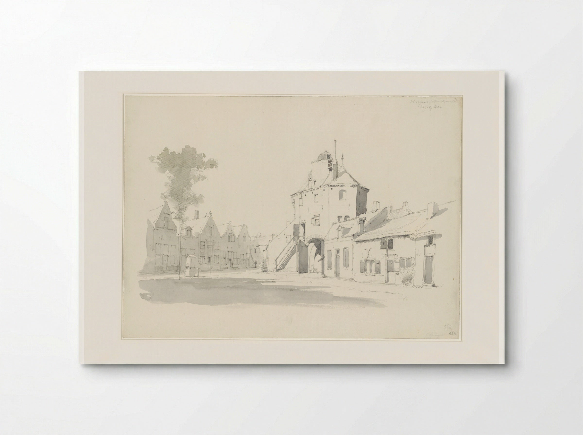 De Vispoort te Harderwijk - Cornelis Springer - Poster