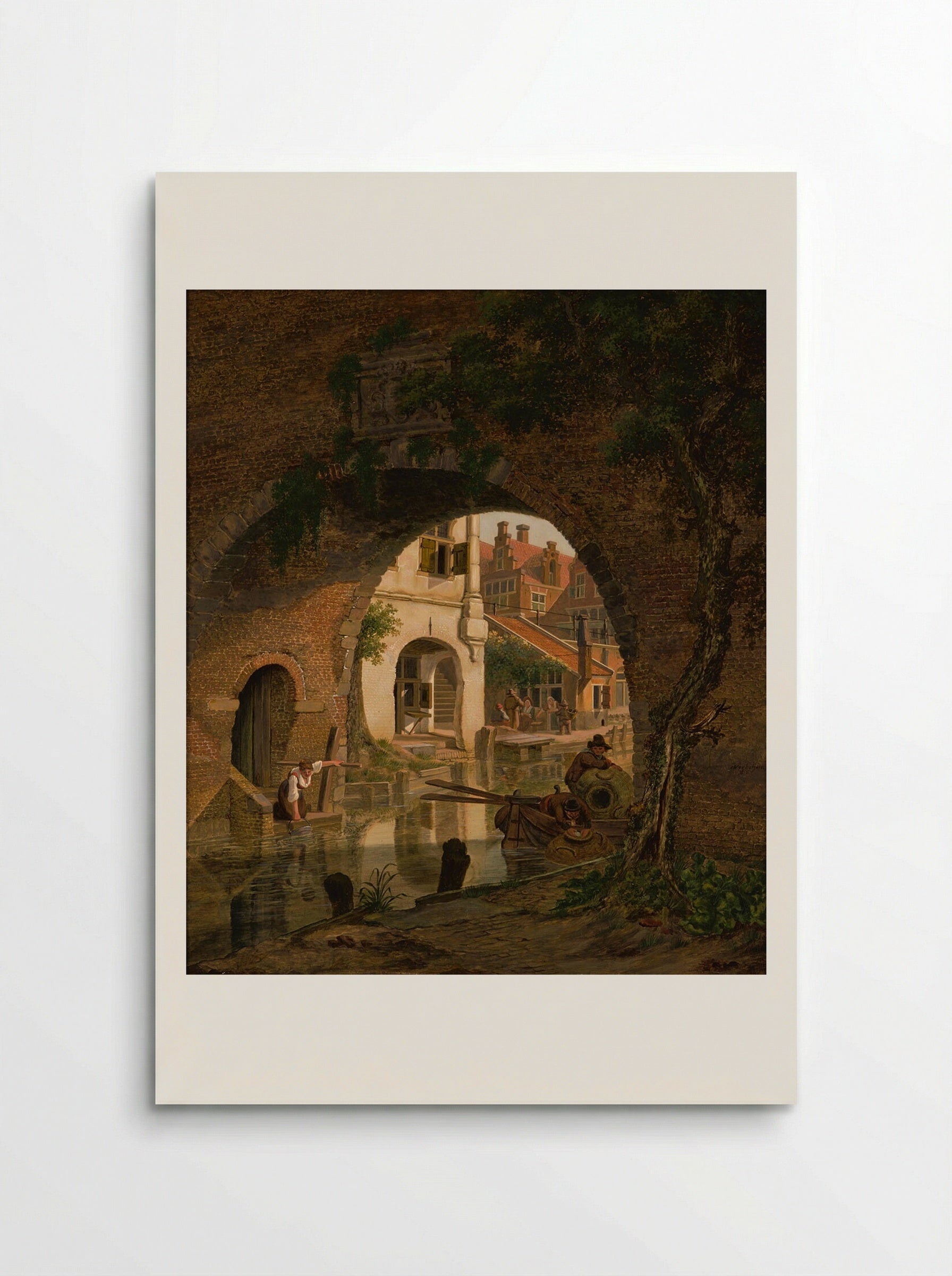 De Waardpoort en de Oude Gracht in Utrecht - Jan Hendrik Verheijen - Poster
