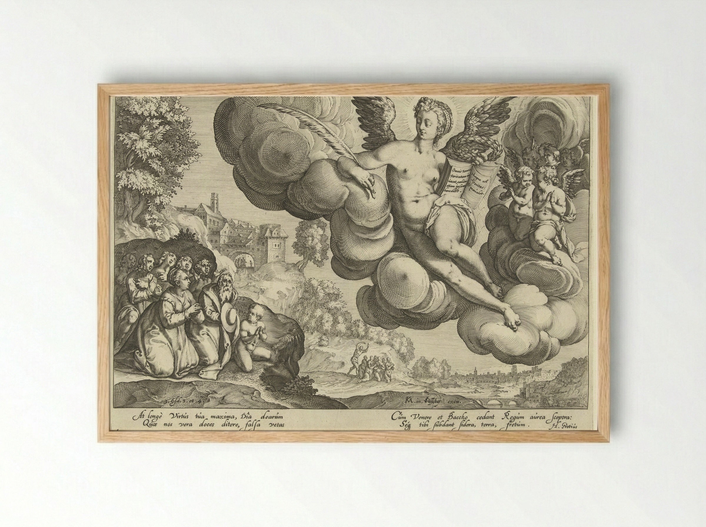 De Waarheid als heerser van de wereld - Zacharias Dolendo - Framed Print Wood