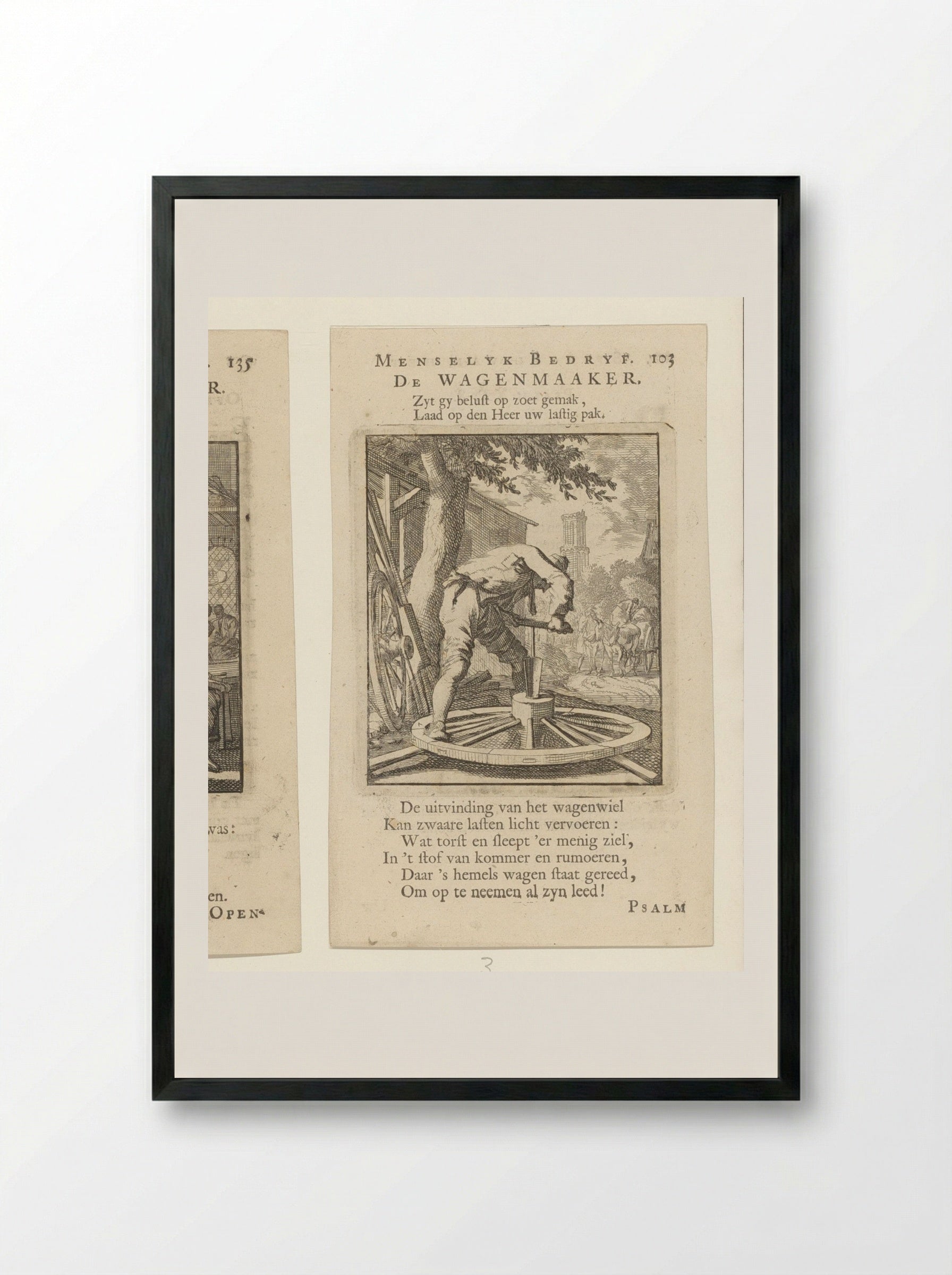 De Wagenmaker - Cornelis van der Sys - Framed Print Black